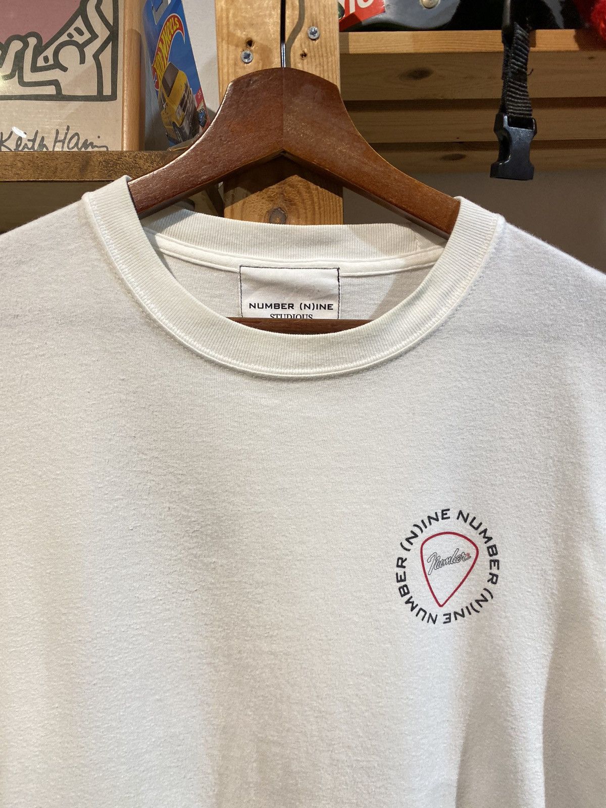 Japanese Brand Number (N)ine X Studious Ripoff Fender White Tee Size US S / EU 44-46 / 1 - 4 Thumbnail