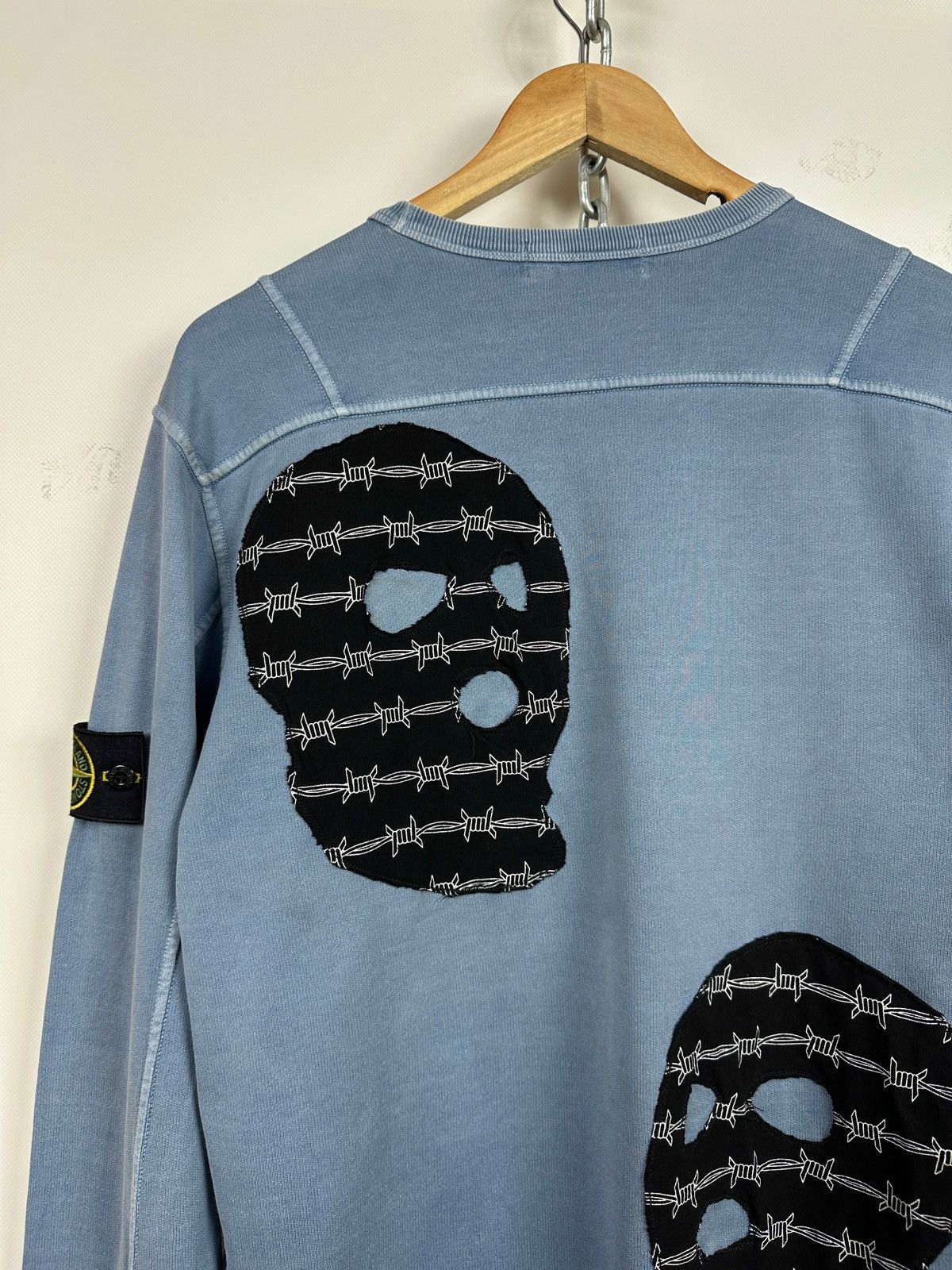 Stone Island Stone Island Custom Garment Dyed Blue Sweatshirt Size US L / EU 52-54 / 3 - 16 Thumbnail