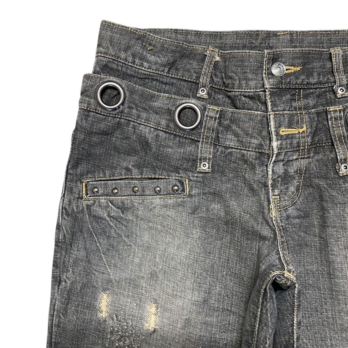 Japanese Brand Japanese Brand Denim Double Waist Jeans Size US 34 / EU 50 - 4 Thumbnail
