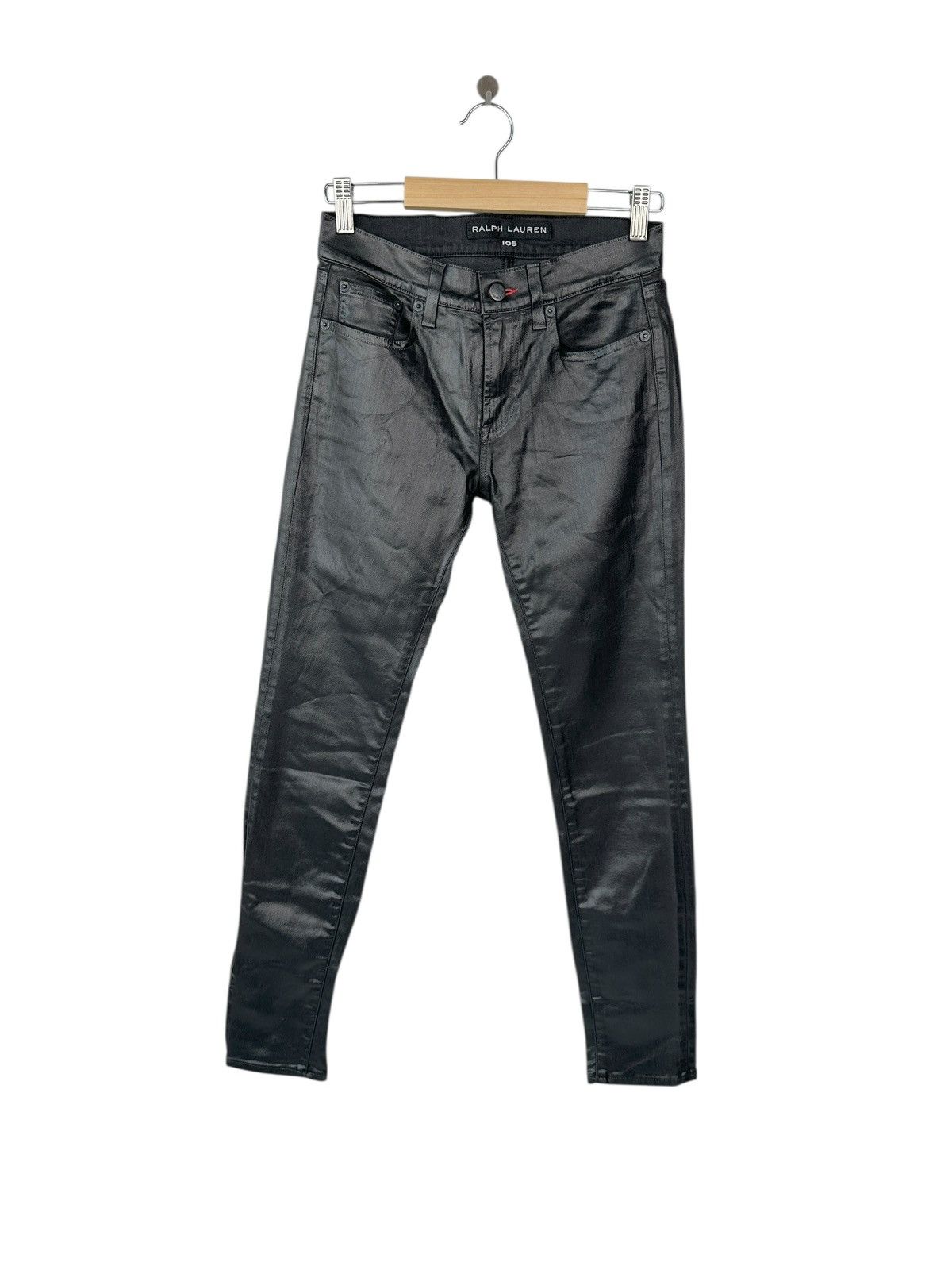 RALPH LAUREN Black Label Wax Coated Jeans Pants Women