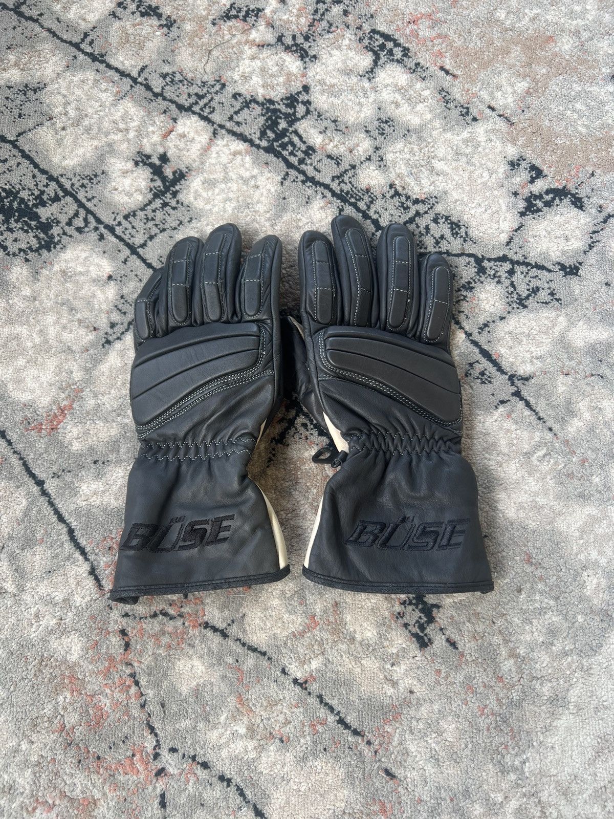Vintage Buse Moto Leather Gloves Size ONE SIZE - 1 Thumbnail