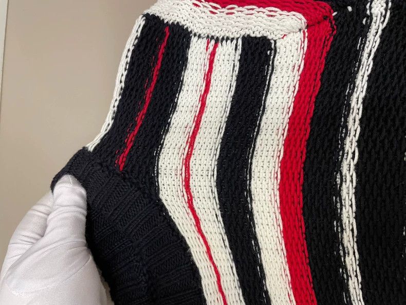 Thom Browne Thom Browne White and black striped cotton sweater Size US M / EU 48-50 / 2 - 7 Thumbnail