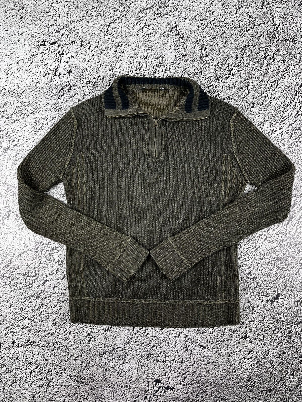 Vintage Vintage Y2K ribbed 1/4 sweater 00s oldmoney streetwear Size US S / EU 44-46 / 1 - 2 Thumbnail