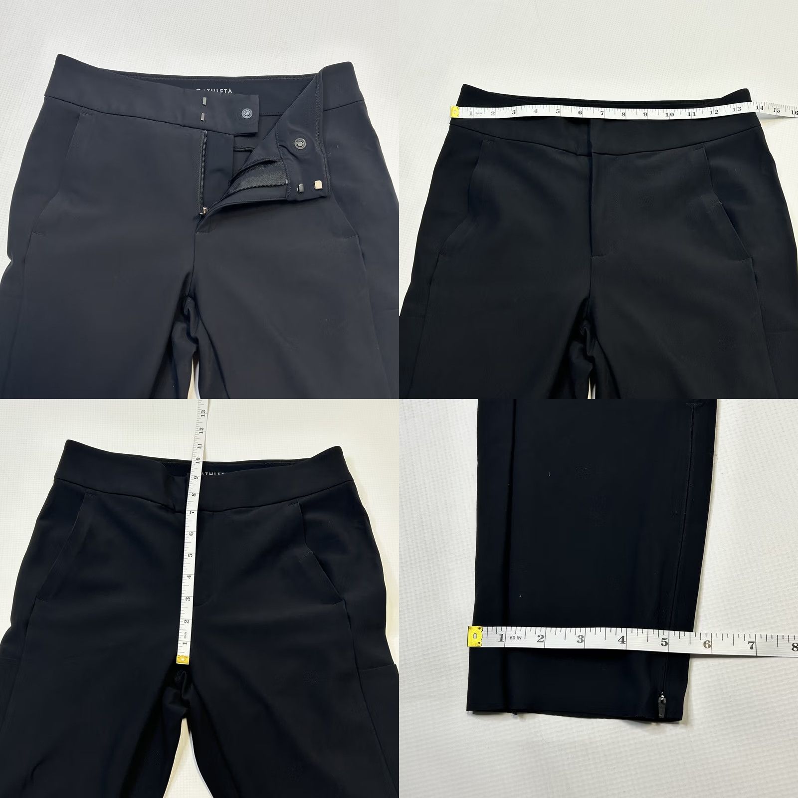 Athleta VINTAGE Athleta Pants Womens 4 Black Stellar Trouser Work Comfort Cropped Regular 29in Inseam Mens Womens Girls Size 27" / US 4 / IT 40 - 8 Thumbnail