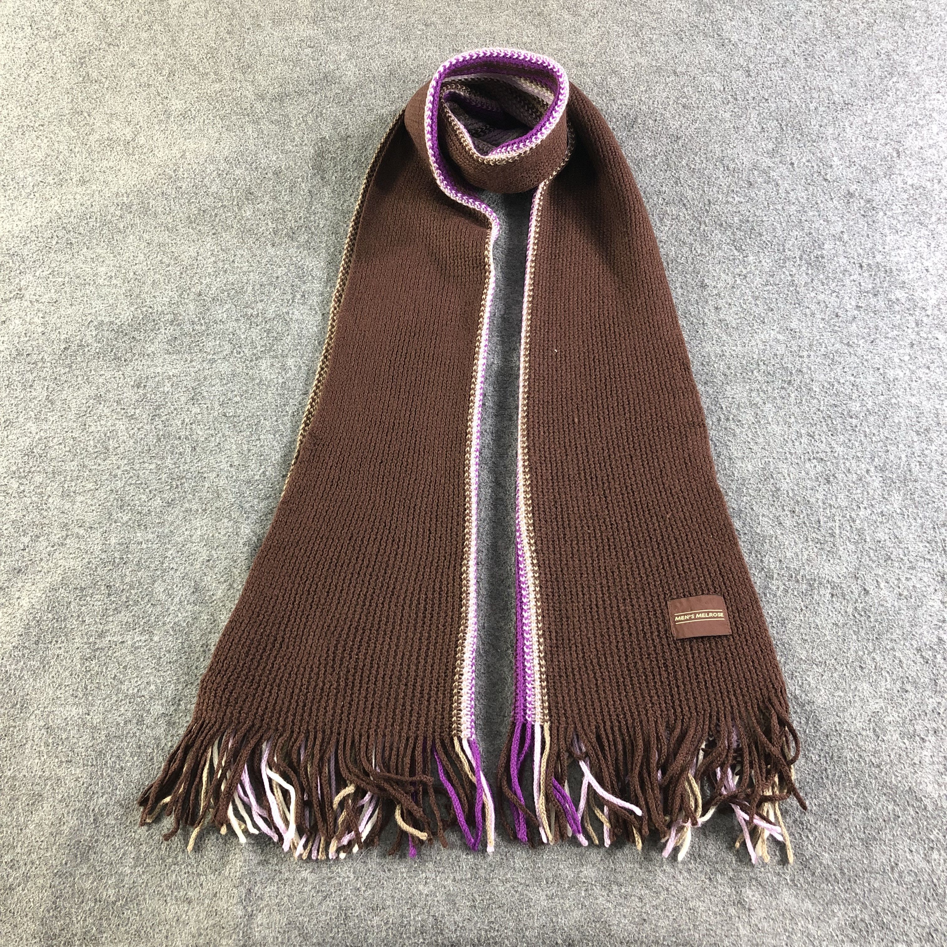 Melrose Men's Melrose Wool Scarf Muffler V1982 Size ONE SIZE - 1 Thumbnail