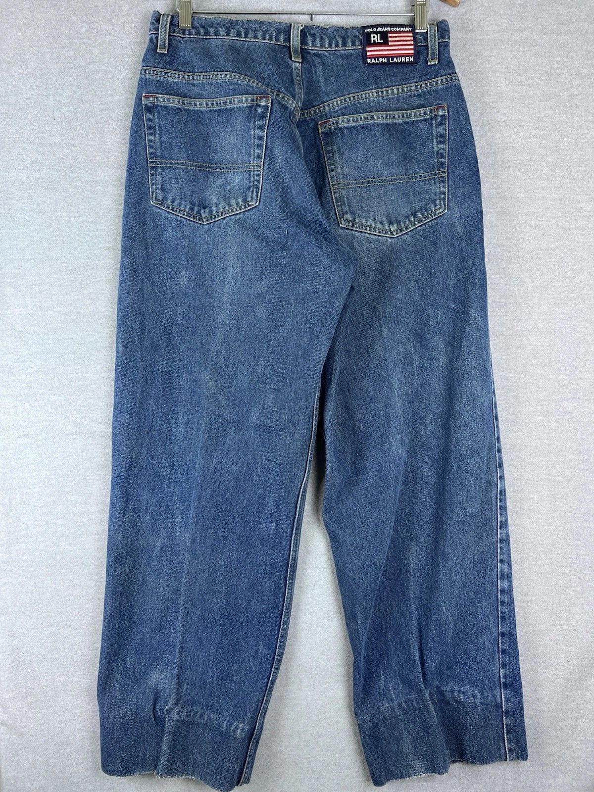 Polo Ralph Lauren POLO RALPH LAUREN Jeans Baggy 90s Flag Logo Men's 31x29 Size US 31 - 1 Thumbnail