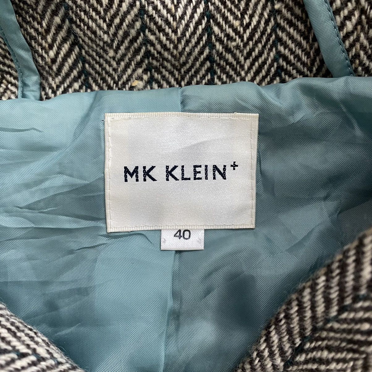 Other MK KLEIN Hickory Stripes Hooded Brown Wool Coat Size S / US 4 / IT 40 - 4 Thumbnail