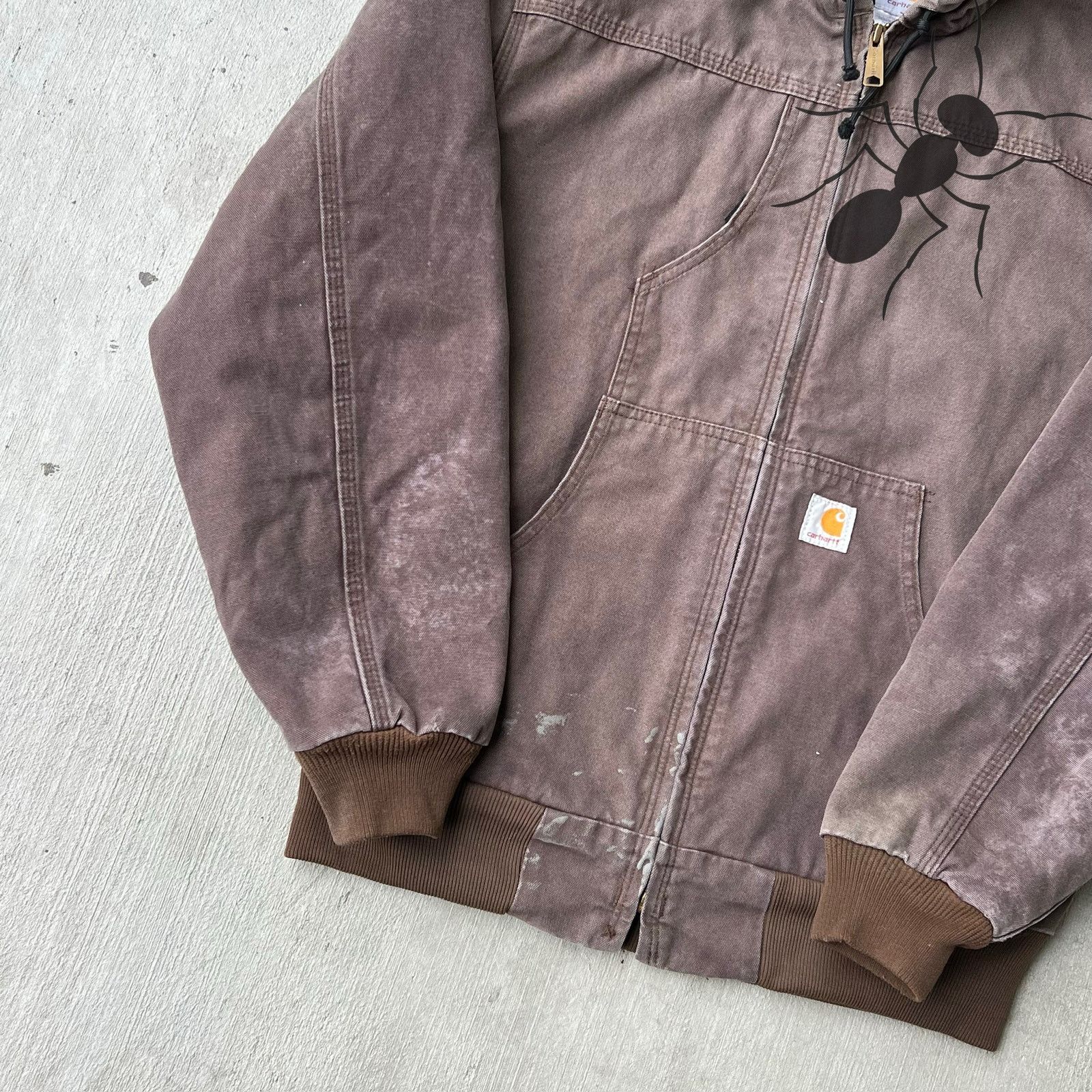 Carhartt × Vintage Carhartt J318 DKB faded brown hooded work wear jacket Size US M / EU 48-50 / 2 - 3 Thumbnail