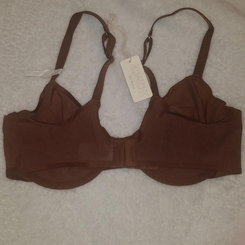 Designer NWT Aerie Smootheez Balconette Bra Brown Size 36C Size ONE SIZE - 2 Thumbnail