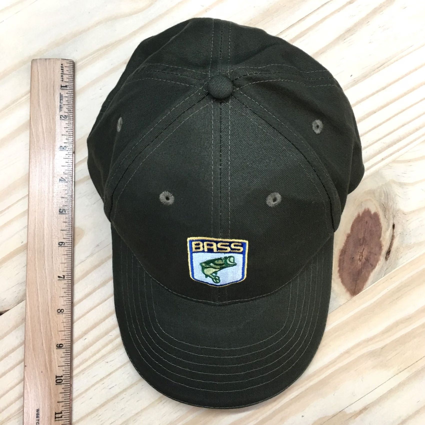 Vintage Bass Baseball Cap Hat Mens OS Green Cotton Adjustable Embroidered K-Products Size ONE SIZE - 3 Thumbnail