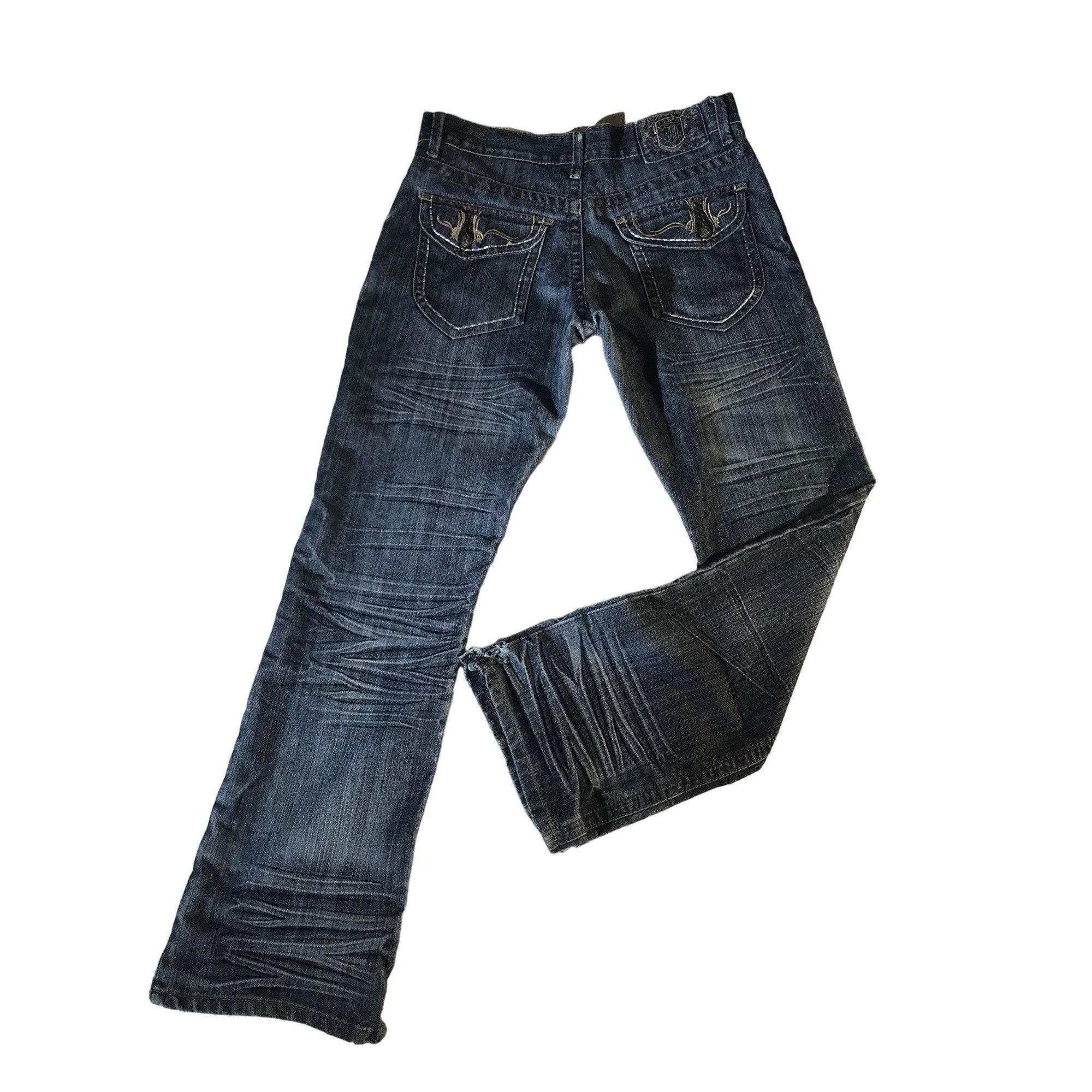 FUSAI F.U.S.A.I Focus USA Inc Men's 3D Crimped Jeans Size US 34 / EU 50 - 1 Thumbnail