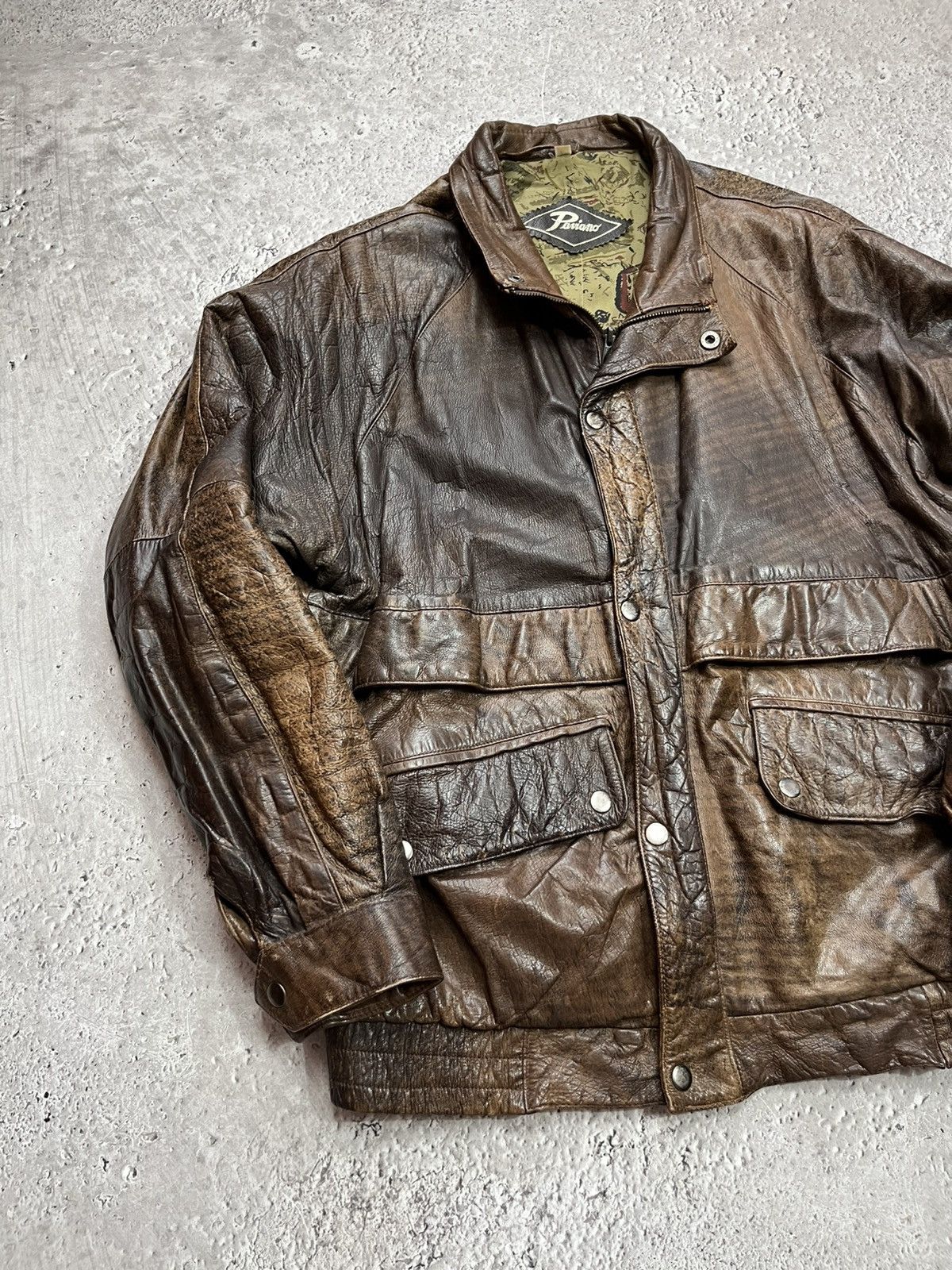 Genuine Leather Vintage Military Aviator Pilot Leather Jacket S Distressed Size US S / EU 44-46 / 1 - 3 Thumbnail