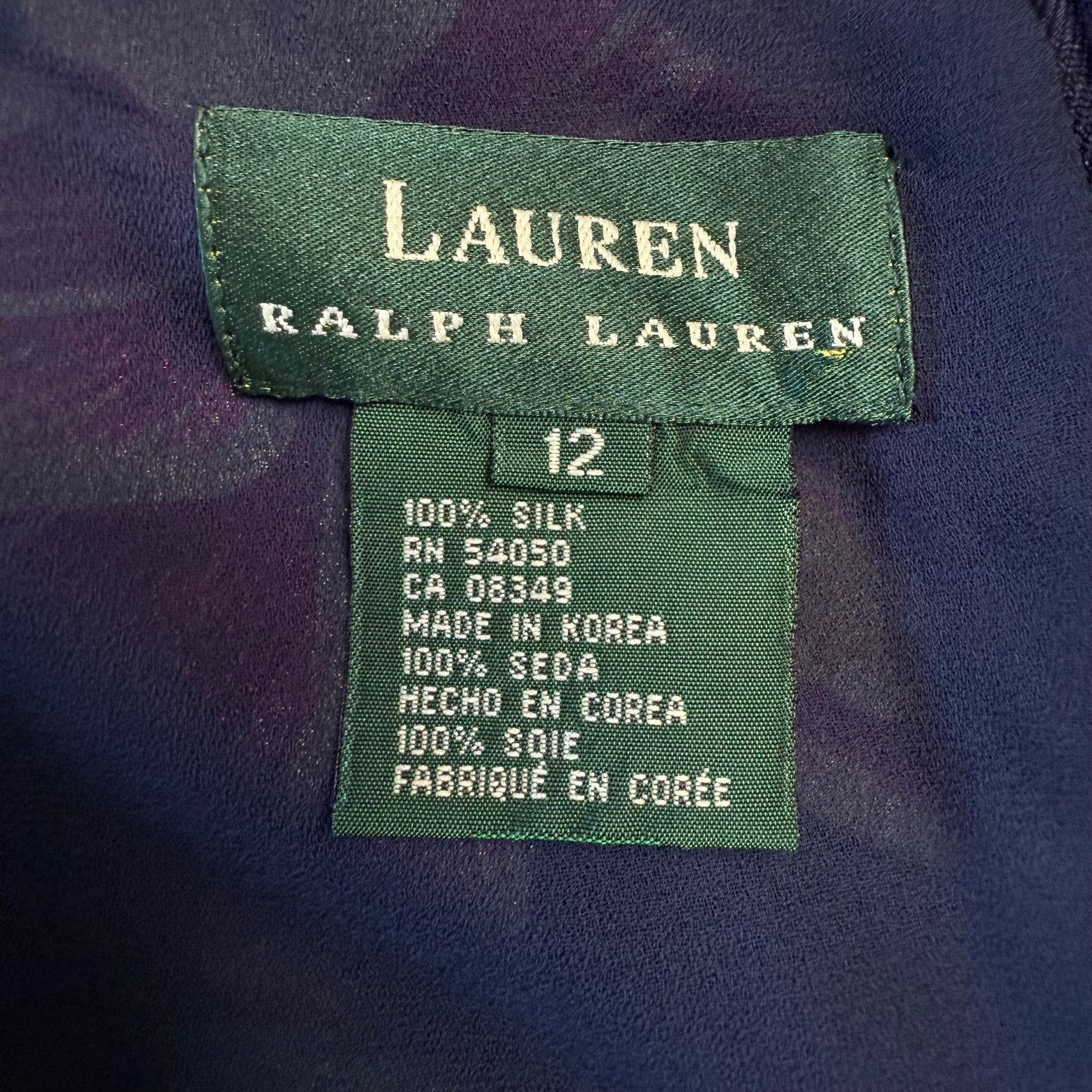 Lauren Ralph Lauren Lauren Ralph Lauren 100% Silk Vintage Floral Mini Dress 12 Size XL / US 12-14 / IT 48-50 - 6 Thumbnail
