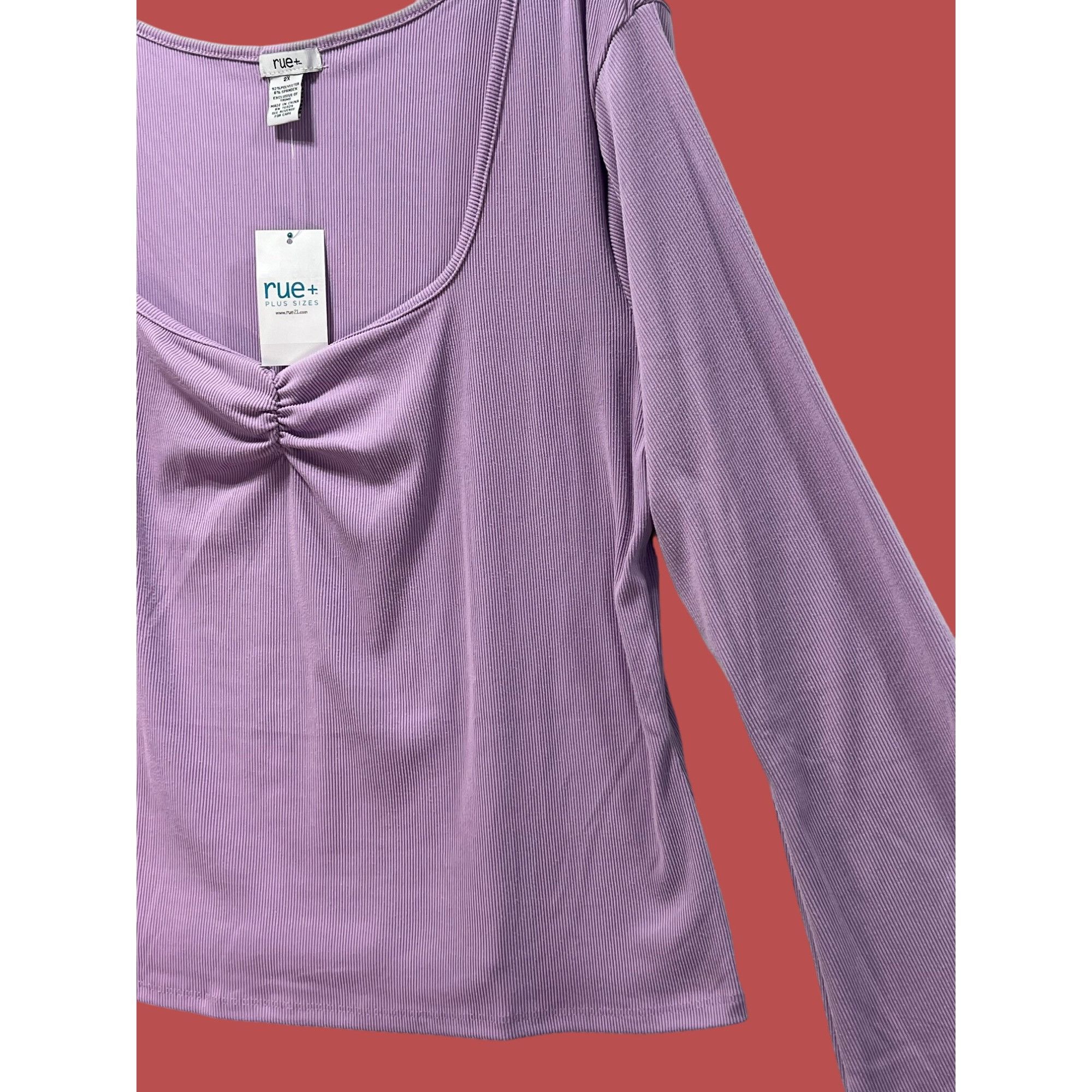 Other Rue + - Women's Sweetheart Neck Long Flare Sleeve Stretch Ca Size XXL / US 16-18 / IT 52-54 - 13 Thumbnail