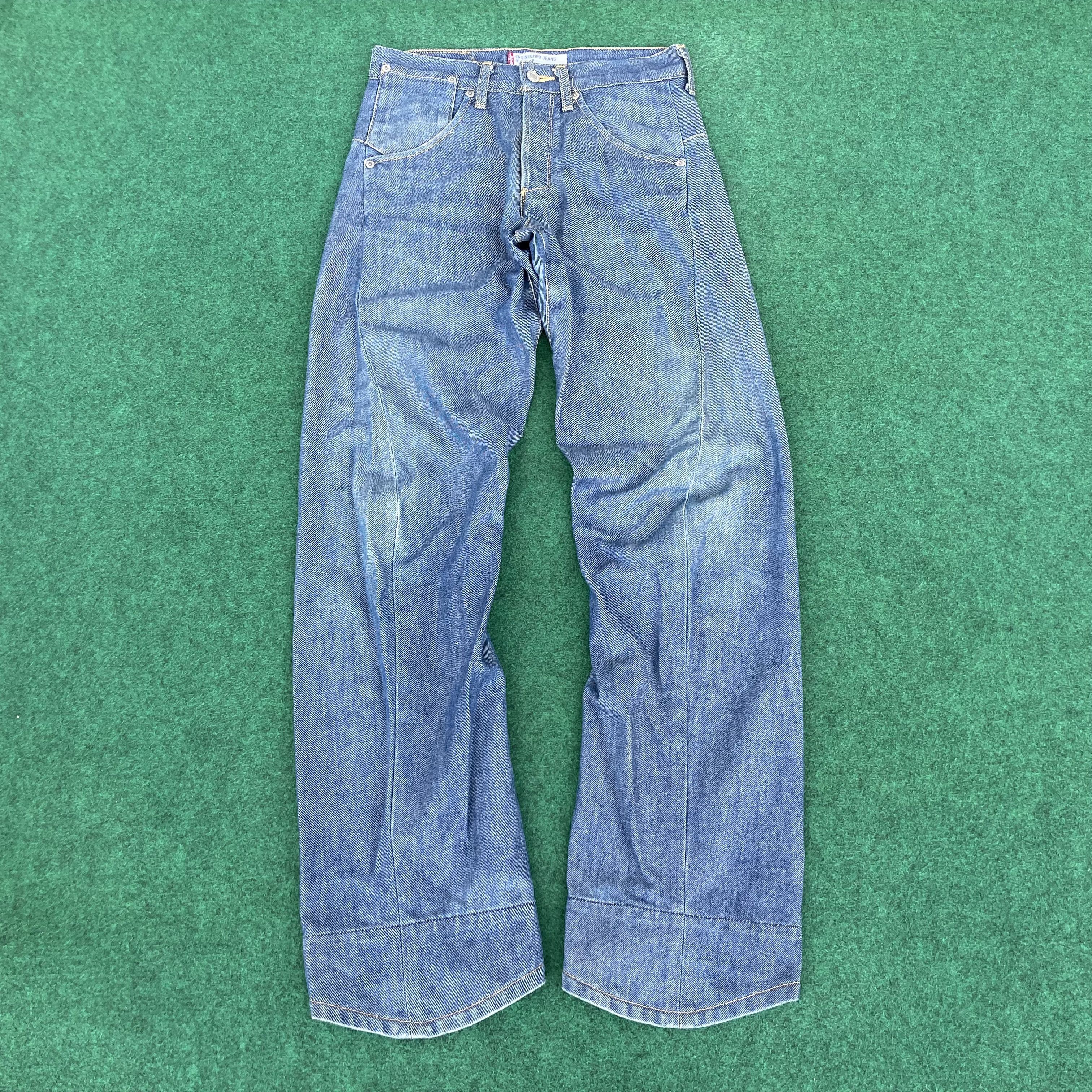 Levi's × Vintage 28x31 Vtg Levis Engineered Kimura Blue Denim Button Jeans Size US 28 / EU 44 - 1 Thumbnail