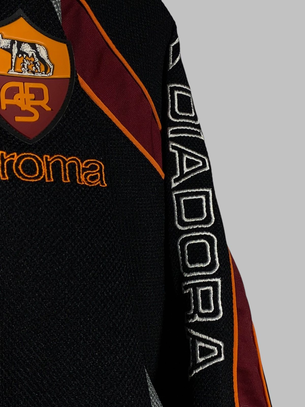Diadora × Vintage Vintage 90s AS Roma Diadora Full Zip Top Stylish Sportwear Size US S / EU 44-46 / 1 - 8 Thumbnail