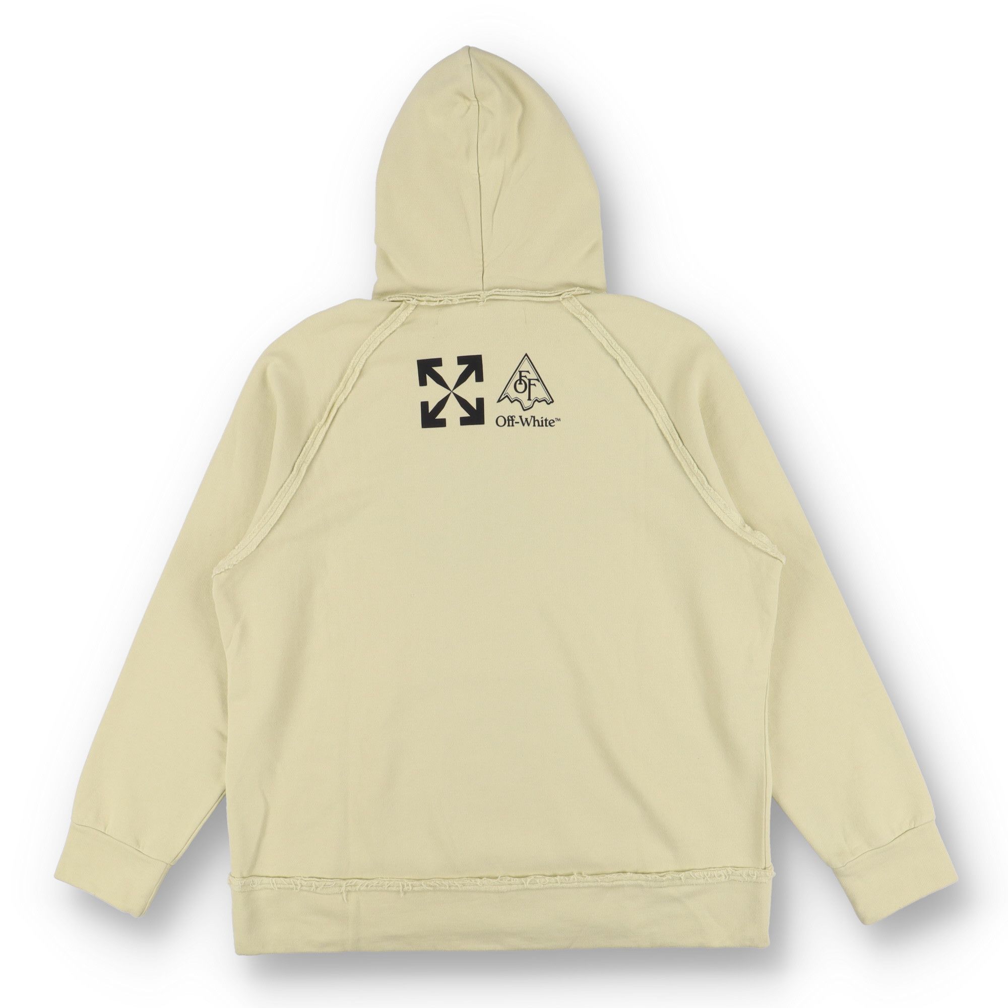 Off-White Beige Vertical Climb Arrows Logo Oversized Raglan Hoodie Size US M / EU 48-50 / 2 - 6 Thumbnail