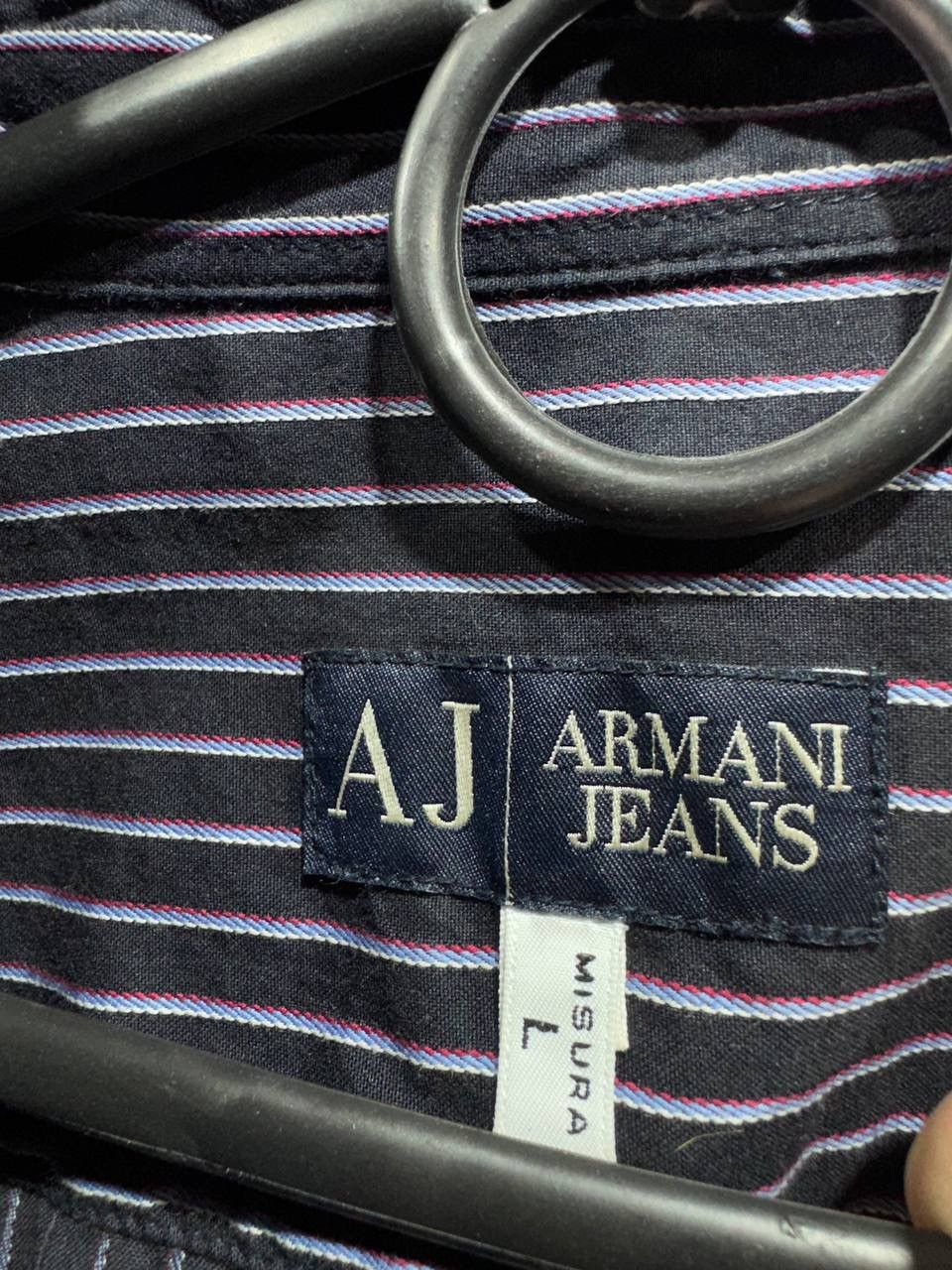 Armani Armani Jeans Men's Button-Up Long Sleeve Striped Shirt Size US L / EU 52-54 / 3 - 2 Thumbnail