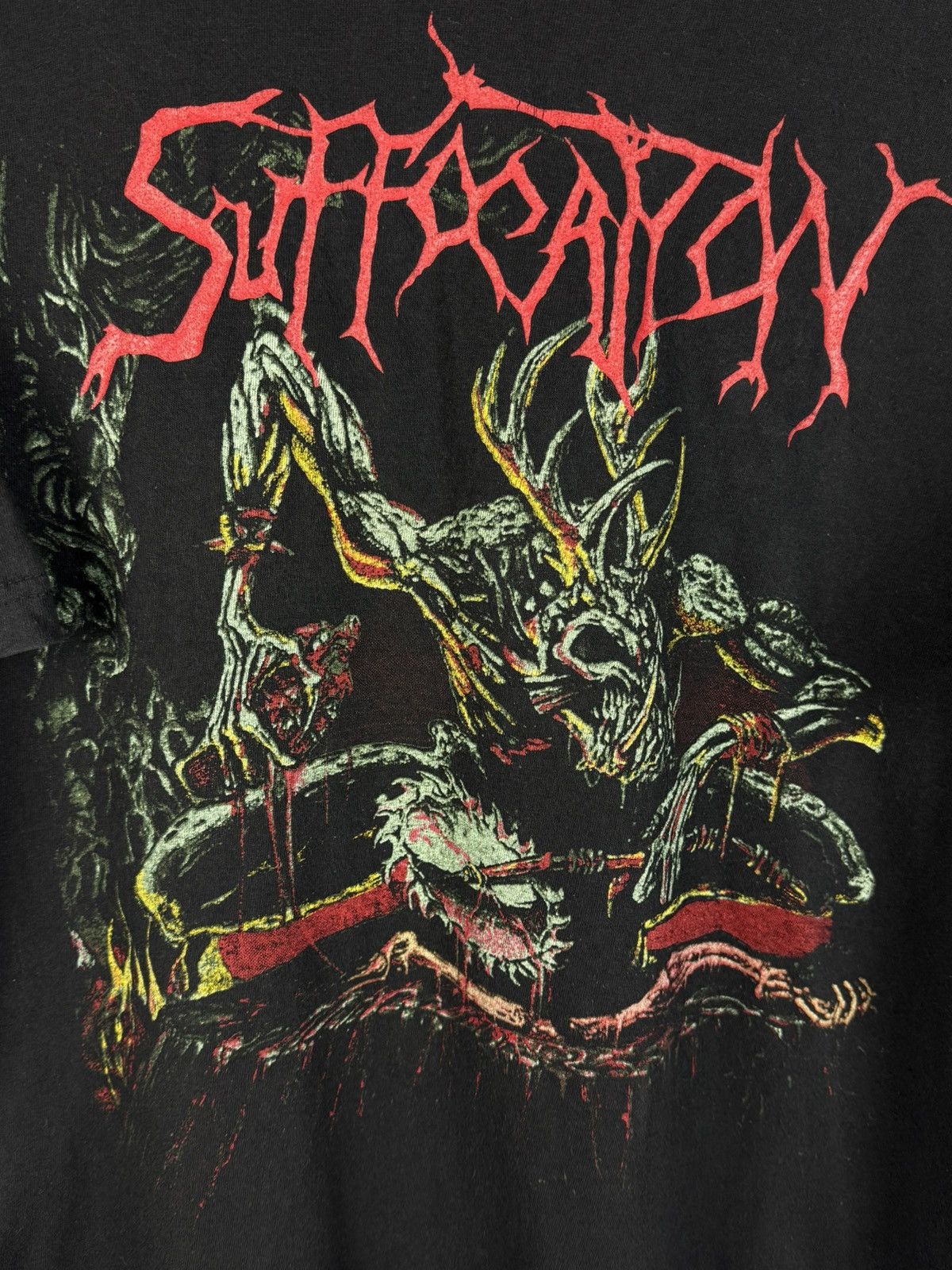 Vintage Vintage Suffocation Human Waste Death Metal Band T-Shirt Size US L / EU 52-54 / 3 - 3 Thumbnail