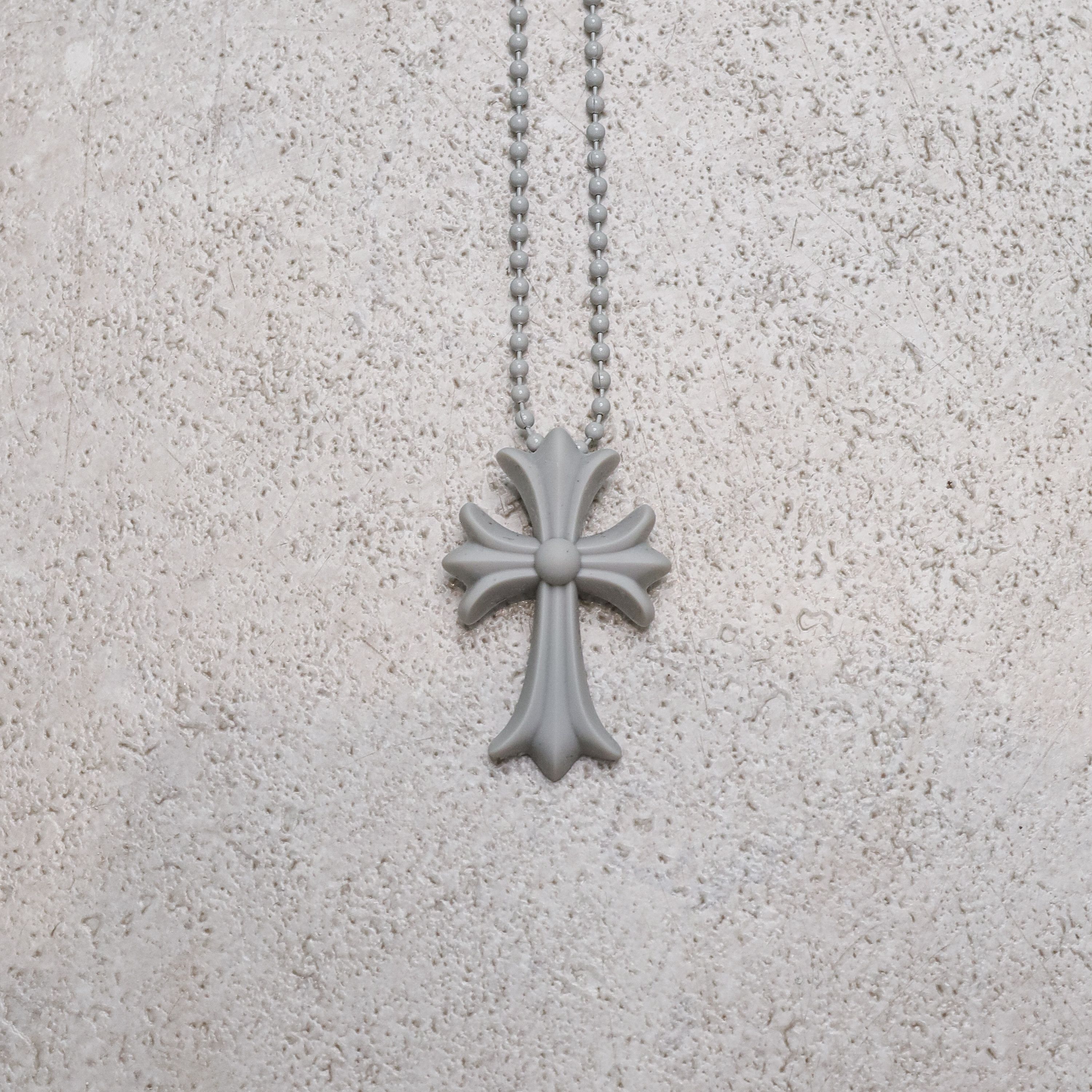 Chrome Hearts Chrome Hearts Silichrome Cross necklace grey Size ONE SIZE - 1 Thumbnail