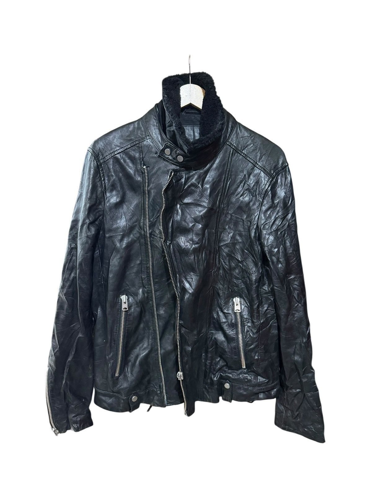 Allsaints Coronet Leather Puffer Jacket | Grailed