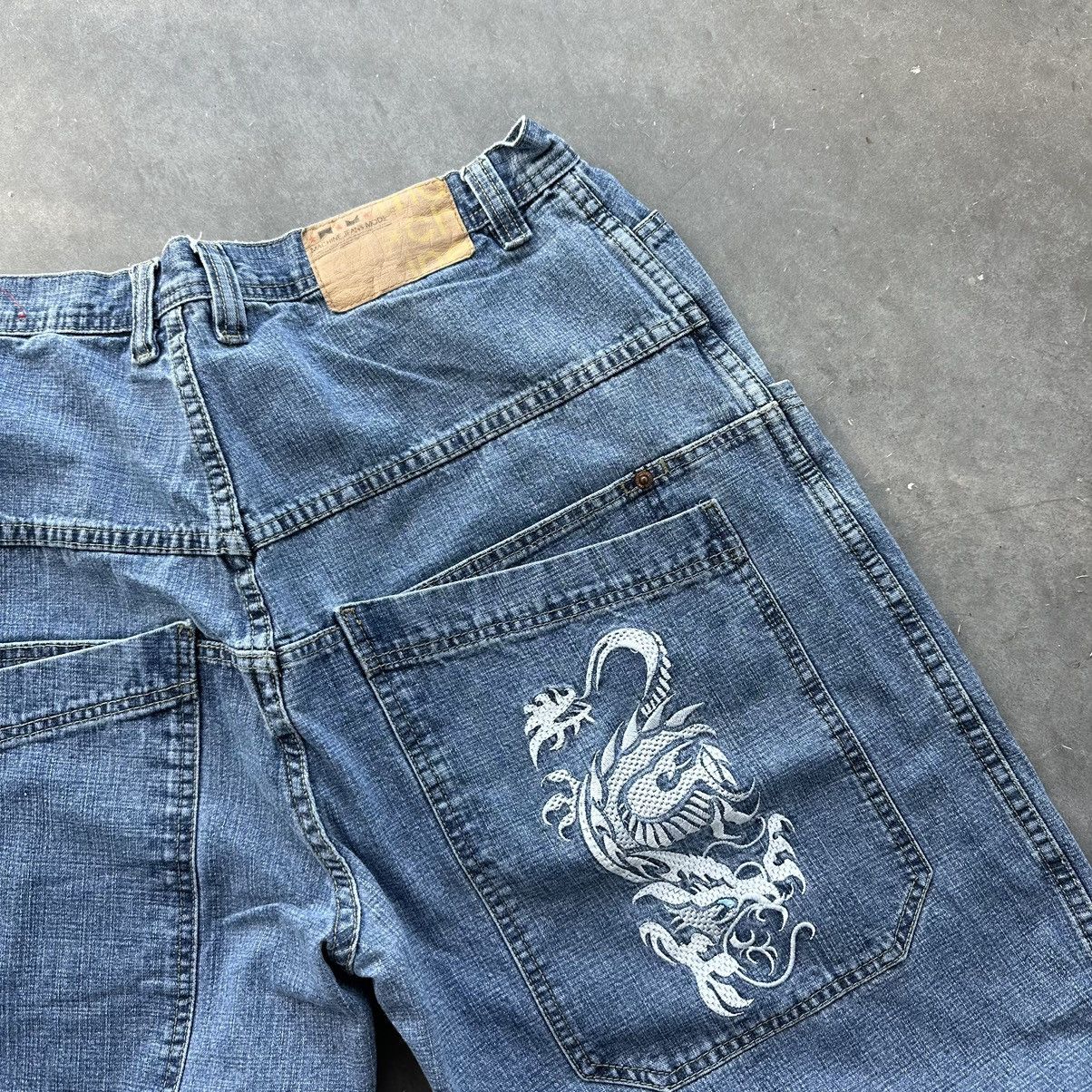 JNCO × Japanese Brand × Vintage Crazy Vintage Y2K Baggy Jeans Wide Leg JNCO Style Dragon Size US 34 / EU 50 - 2 Thumbnail