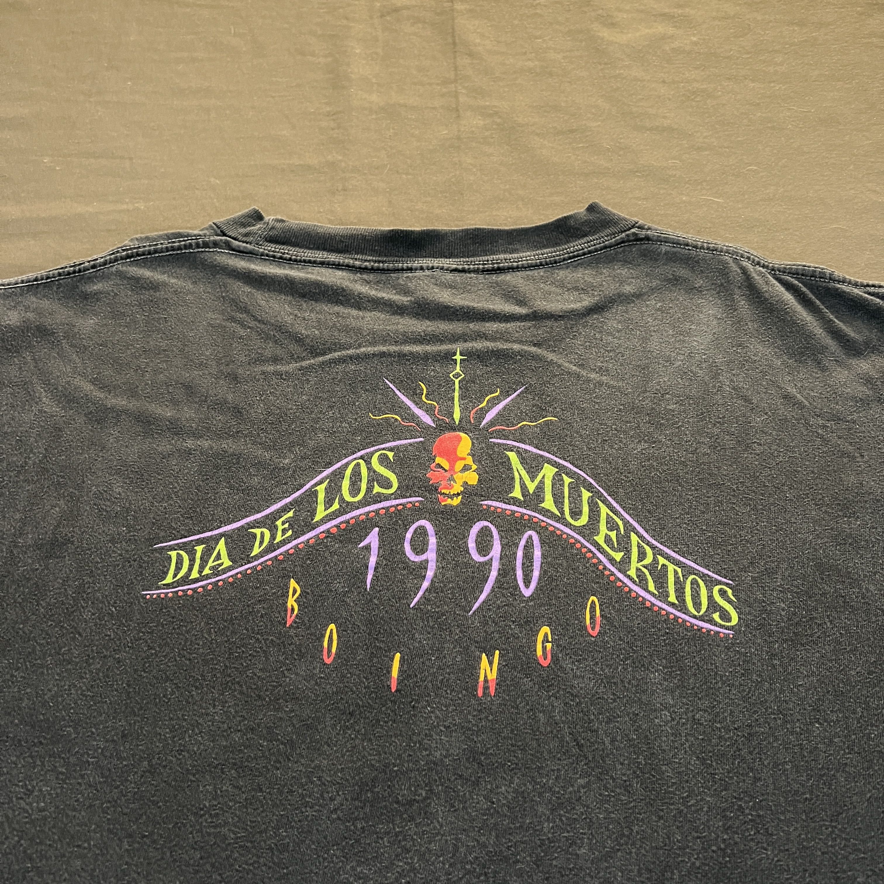 Band Tees × Seditionaries × Vintage Vintage 1990 Oingo Boingo Dia De Los Muertos Tee Faded XL Size US XL / EU 56 / 4 - 8 Thumbnail