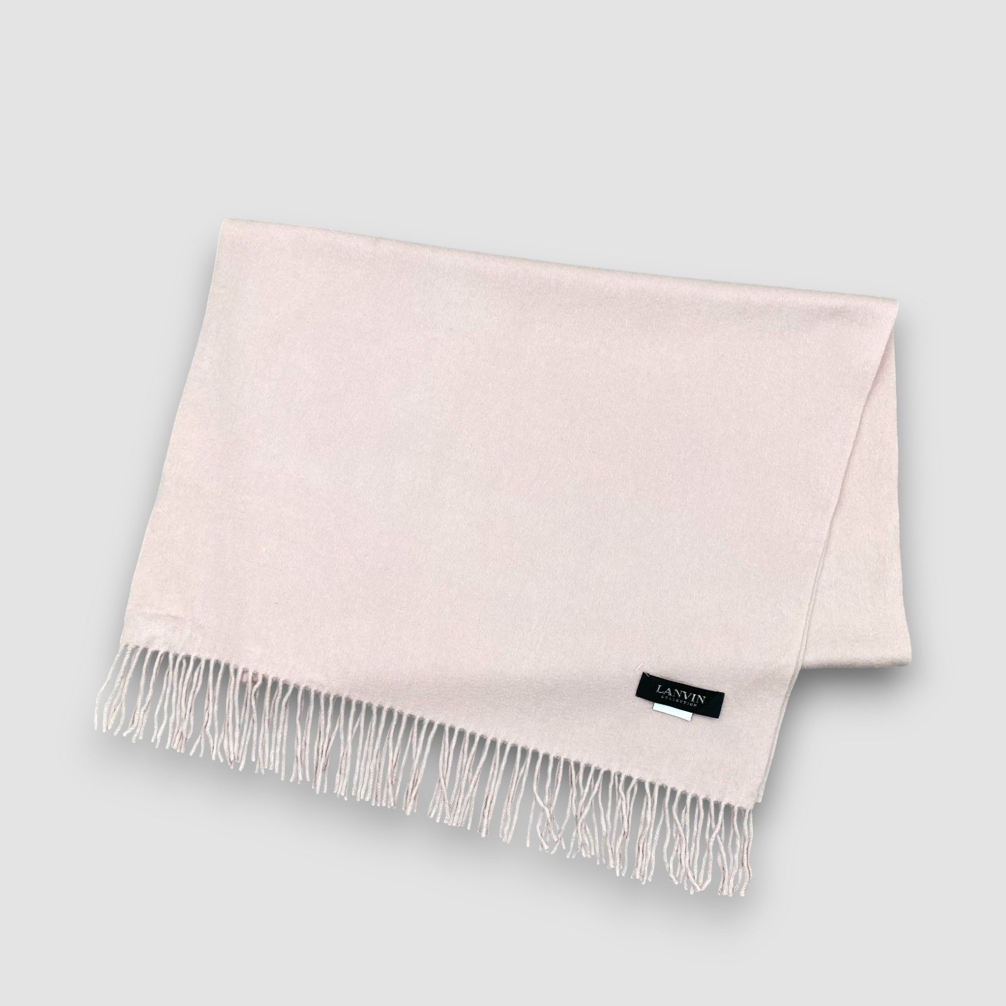 Lanvin Vintage Lanvin Scarf Muffler Cashmere Fringe Scarves Size ONE SIZE - 3 Thumbnail