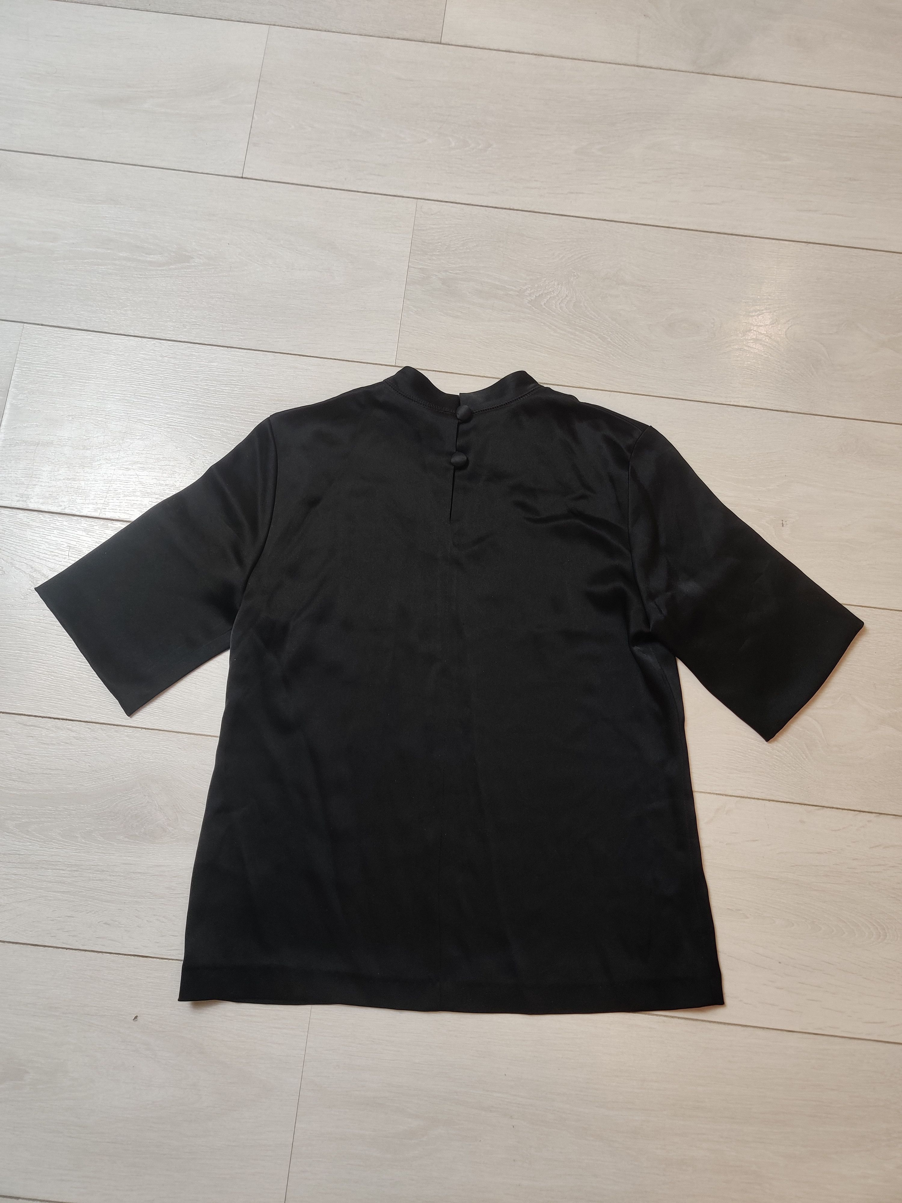 Nanushka Nanushka Satin Mock Neck Top Black Minimalist Designer XS Size XS / US 0-2 / IT 36-38 - 4 Thumbnail