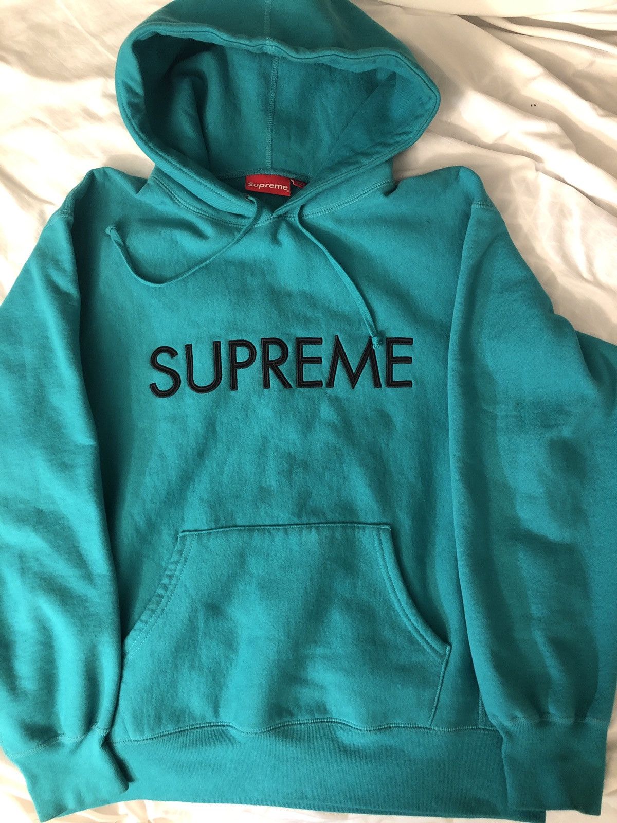 Supreme Supreme Capital Hooded Sweatshirt Dark Aqua Size US M / EU 48-50 / 2 - 1 Thumbnail