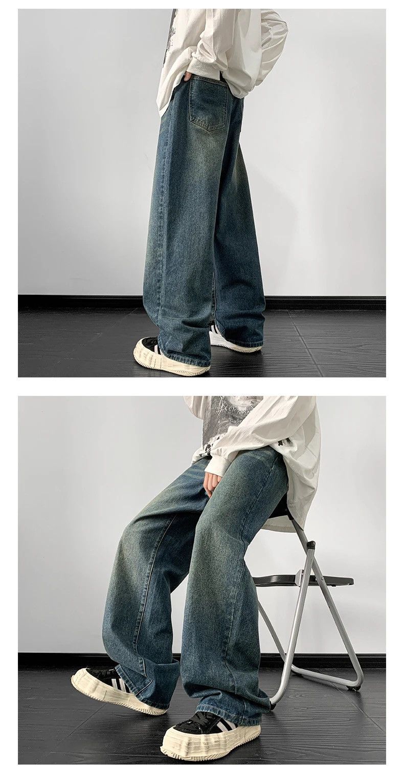 Japanese Brand Straight Denim Pants Harajuku Size US 33 - 6 Thumbnail