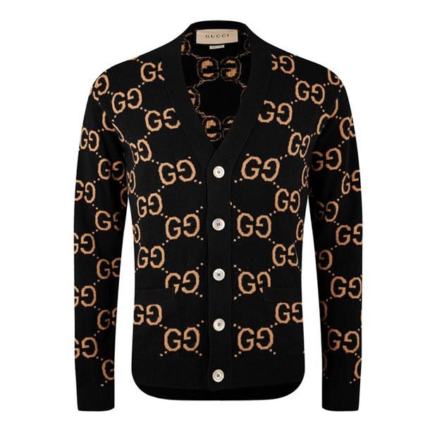Gucci Monogram Jacquard Cardigan Size US L / EU 52-54 / 3 - 5 Thumbnail