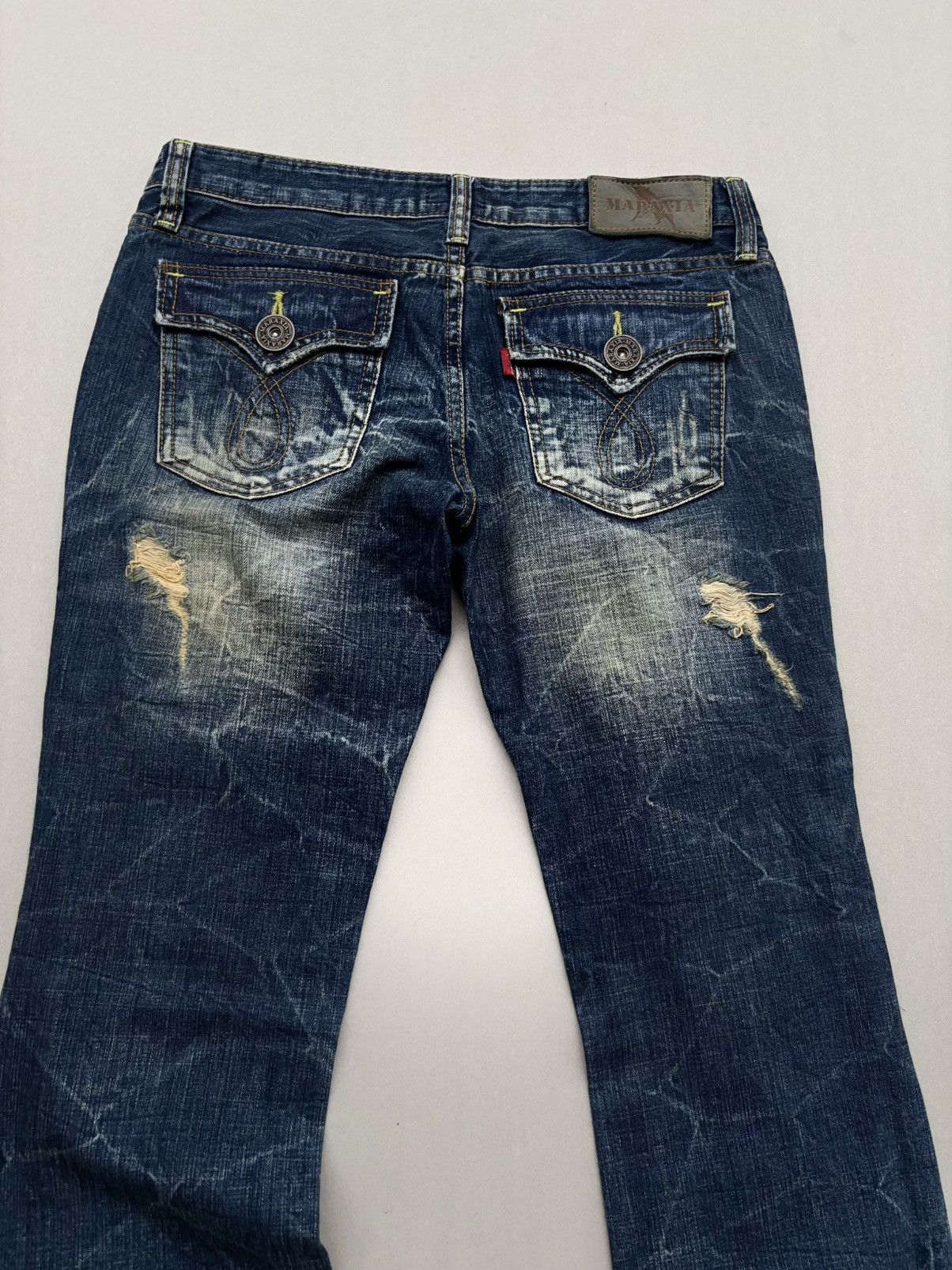 Japanese Brand Maraxia distressed flare jeans Size US 28 / EU 44 - 6 Thumbnail