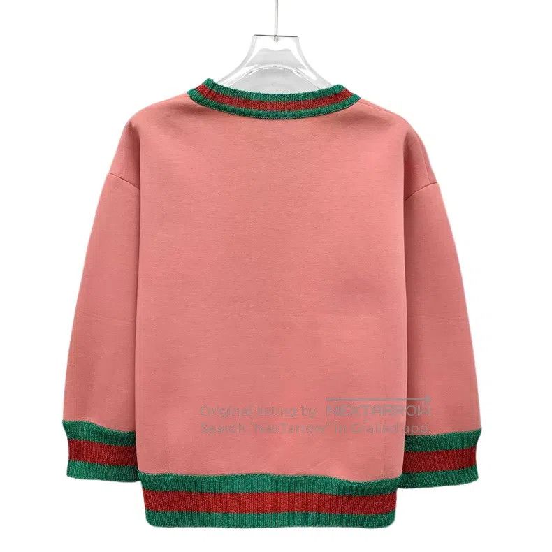 Gucci Gucci Pink letter embroidery cotton round-neck long-sleeve Size S / US 4 / IT 40 - 2 Thumbnail