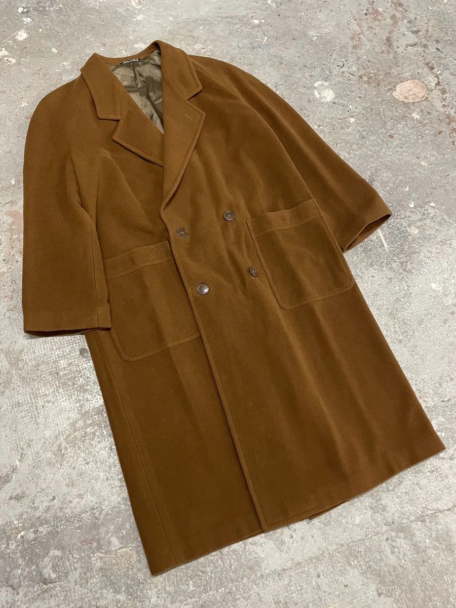 Emporio Armani 1990s Emporio Armani Camel Wool Trench Coat Size US L / EU 52-54 / 3 - 6 Thumbnail