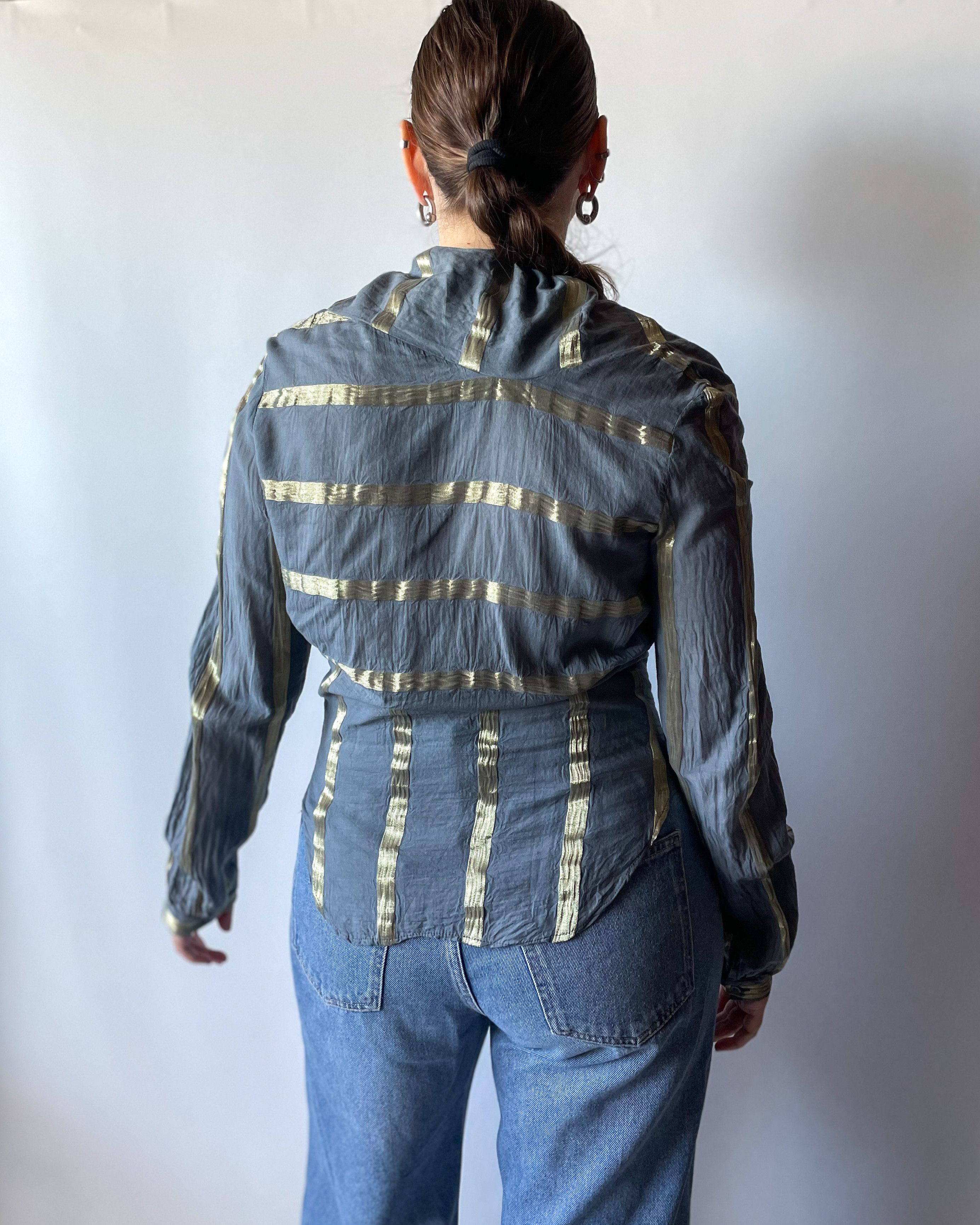 Vivienne Westwood Vintage Vivienne Westwood Anglomania Draped Blouse Size L / US 10 / IT 46 - 4 Thumbnail