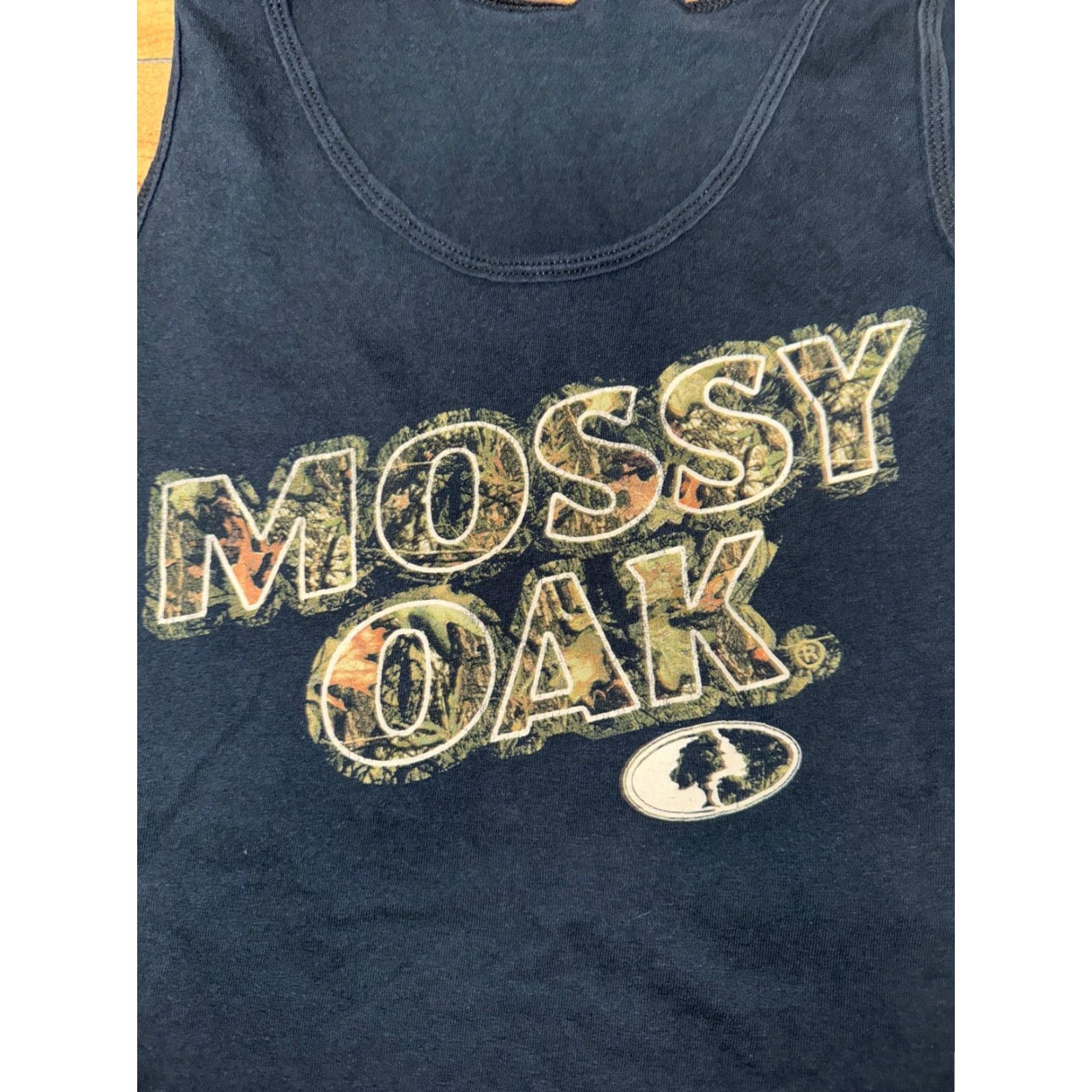 Vintage Mossy Oak Tank Top Shirt L Black Real Tree Men 20x26.5 T-Shirt Size US L / EU 52-54 / 3 - 2 Thumbnail