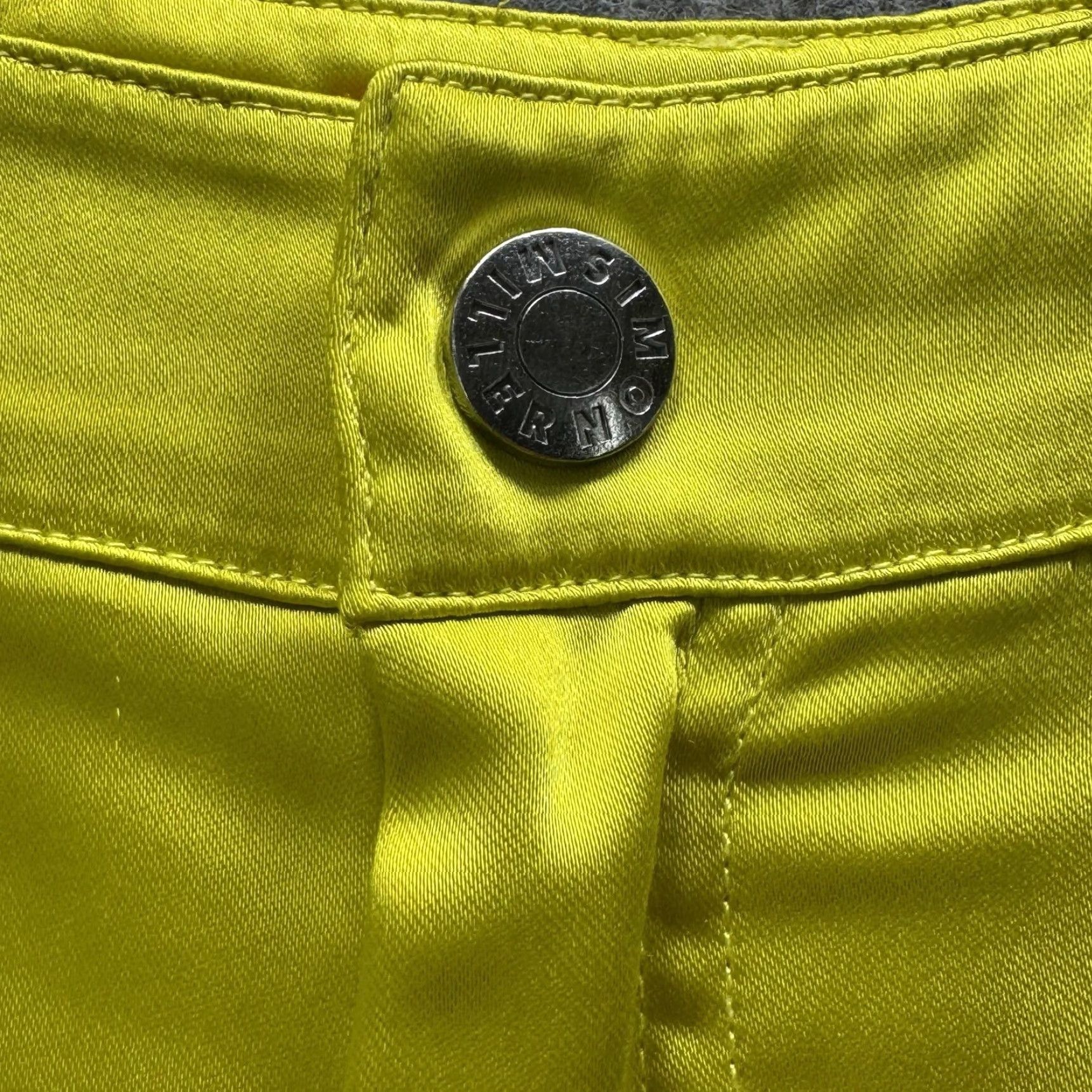 Simon Miller SIMON MILLER Pants Womens 2 Yellow Satin Cargo Wide-Leg Relaxed Pockets Cropped Size 26" / US 2 / IT 38 - 5 Thumbnail