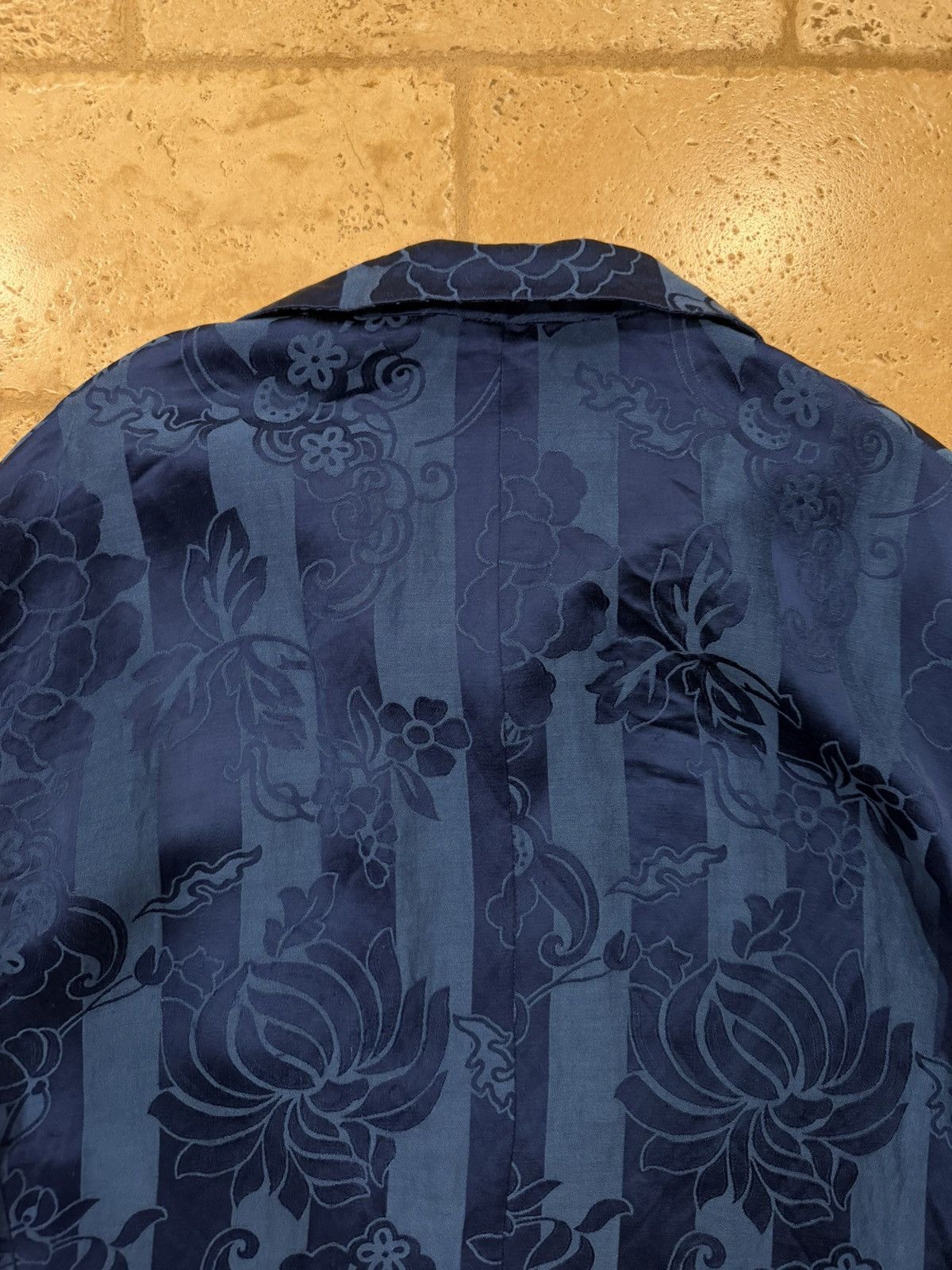 Haider Ackermann Haider Ackermann Floral Brocade Viscoe Blend Blue Shirt Size US S / EU 44-46 / 1 - 14 Thumbnail