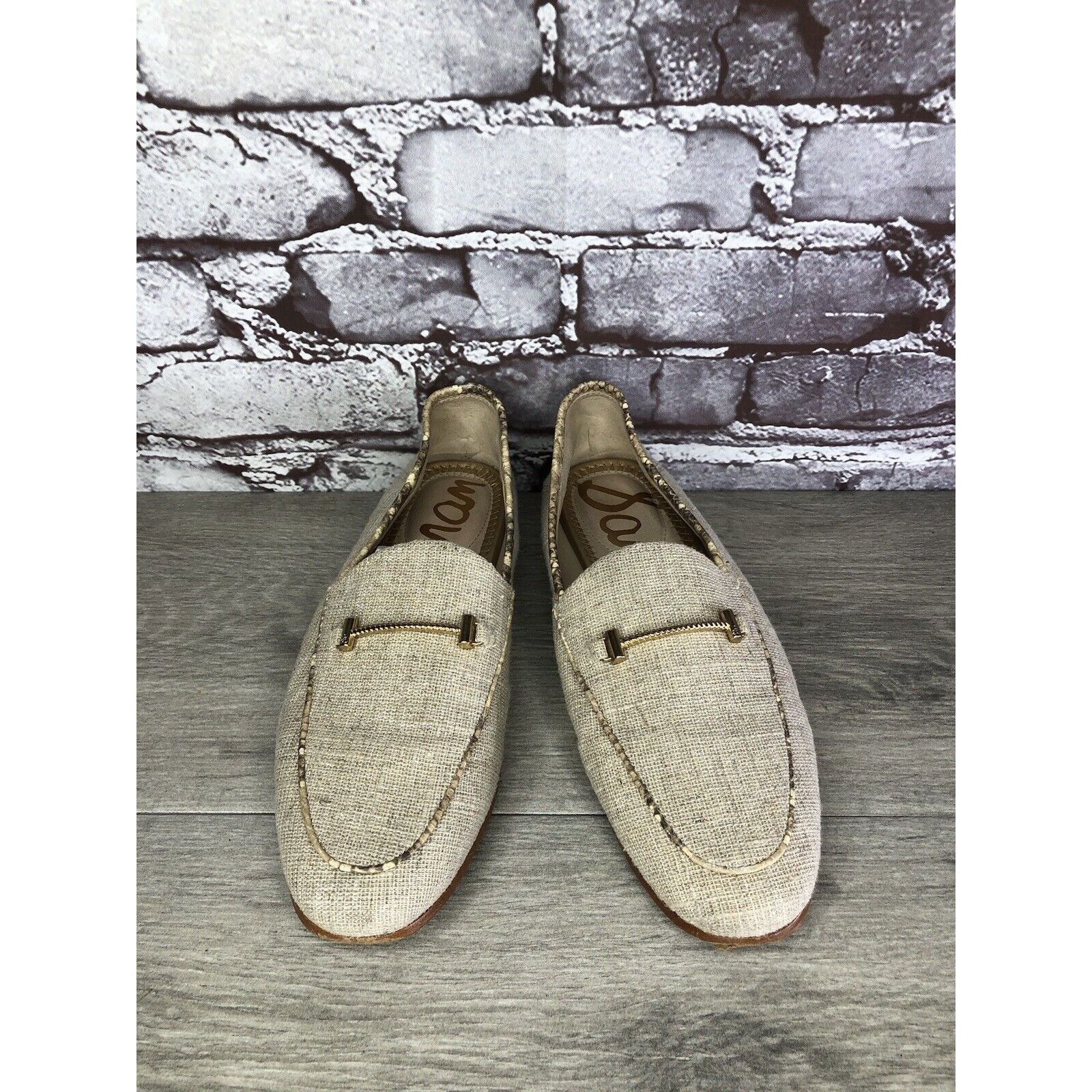 Sam Edelman Sam Edelman Lior Beige Leather Horsebit Almond Toe Slip On F Size US 7 / IT 37 - 13 Thumbnail