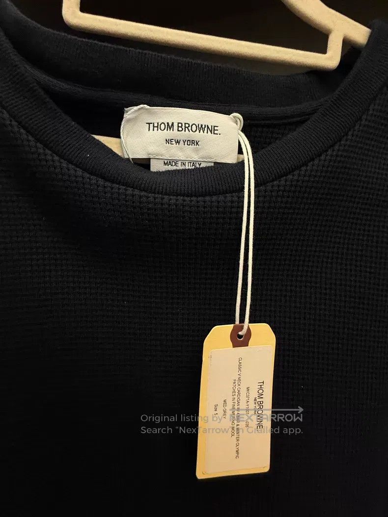 Thom Browne Thom Browne Navy Blue Knitted Top Size US XXL / EU 58 / 5 - 4 Thumbnail