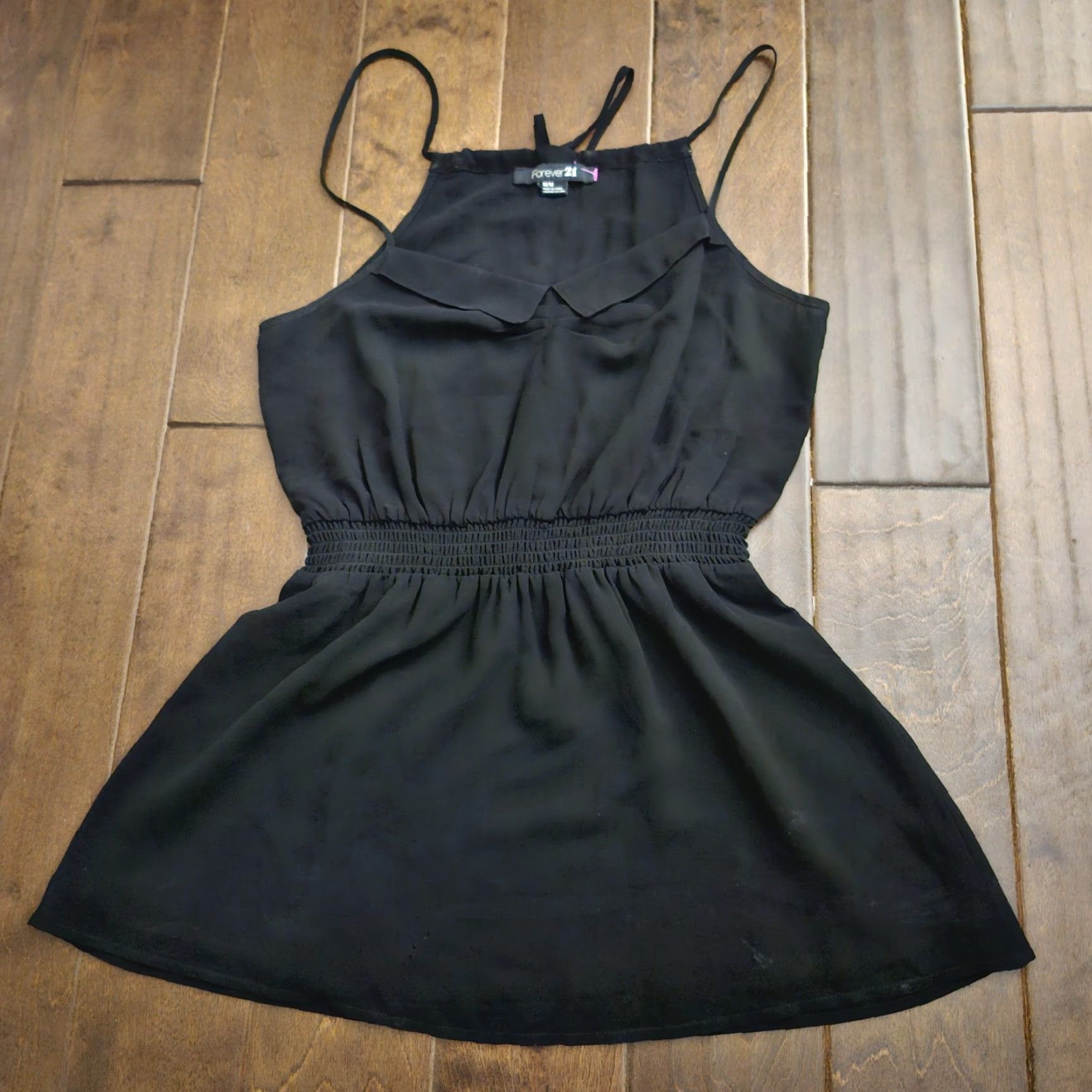 Forever 21 Forever 21 Black Mini Dress Womens M Sleeveless Skater Casual Size M / US 6-8 / IT 42-44 - 2 Thumbnail