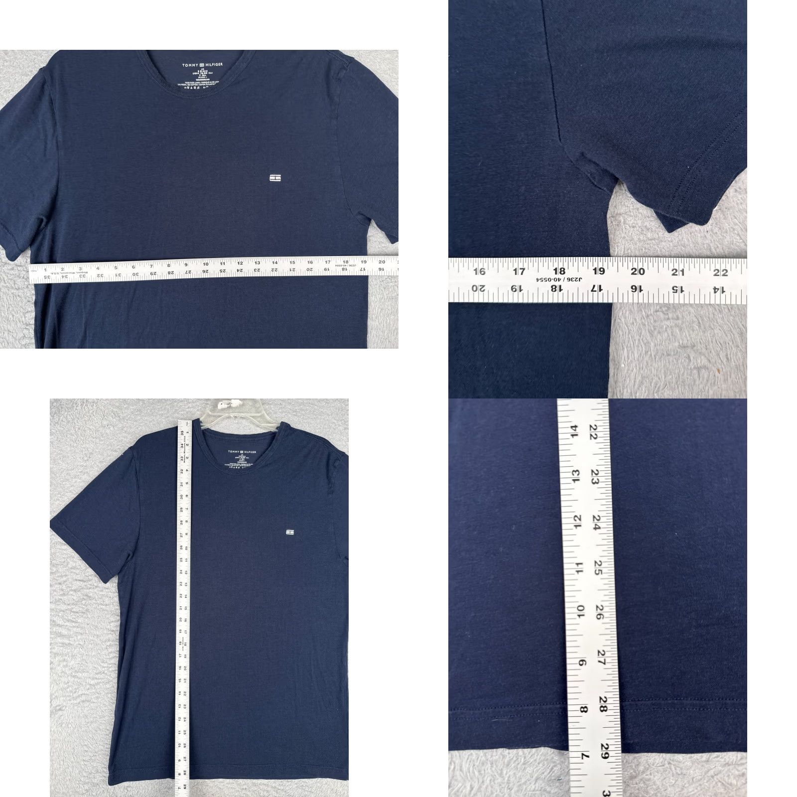 Tommy Hilfiger Tommy Hilfiger Shirt Adult Large Blue Short Sleeve 100% Cotton Crew Neck Logo Size US L / EU 52-54 / 3 - 8 Thumbnail