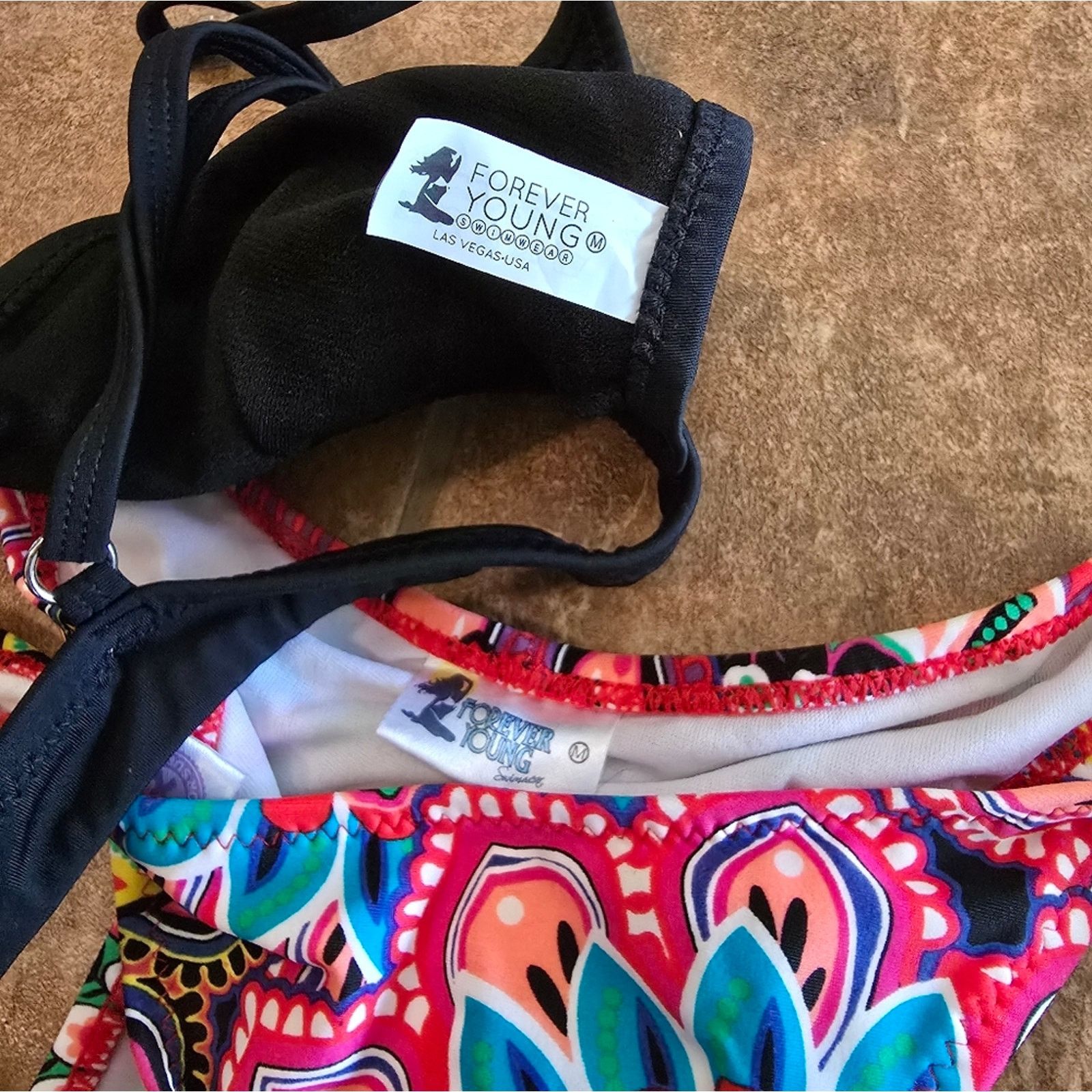 Other Black Flower | FYS | Venice×St.Tropez Bikini Set Size ONE SIZE - 5 Thumbnail