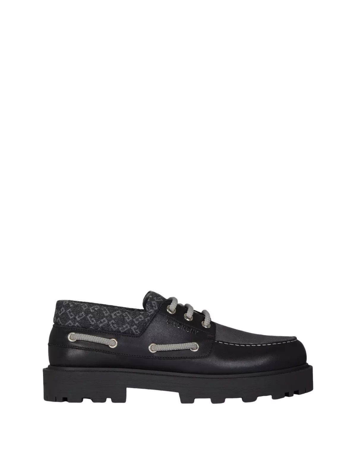 Givenchy GIVENCHY Storm Black Leather Suede Boat Shoes New Size US 5.5 / EU 38 - 1 Thumbnail