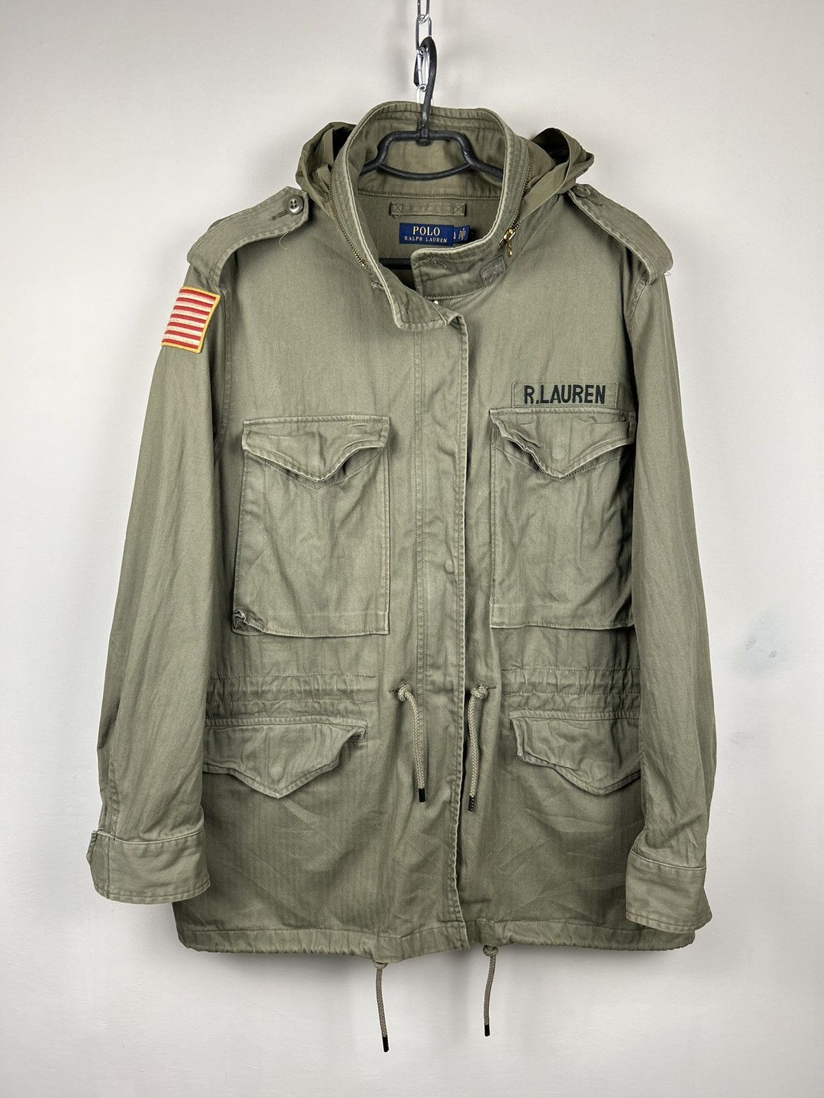 Polo Ralph Lauren Polo Ralph Lauren Green Military Army Herringbone USA Flag Size US L / EU 52-54 / 3 - 1 Thumbnail