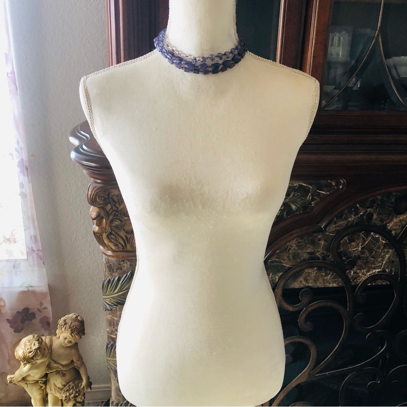 Jewelry Triple strand beaded chain choker necklace Size ONE SIZE - 6 Thumbnail