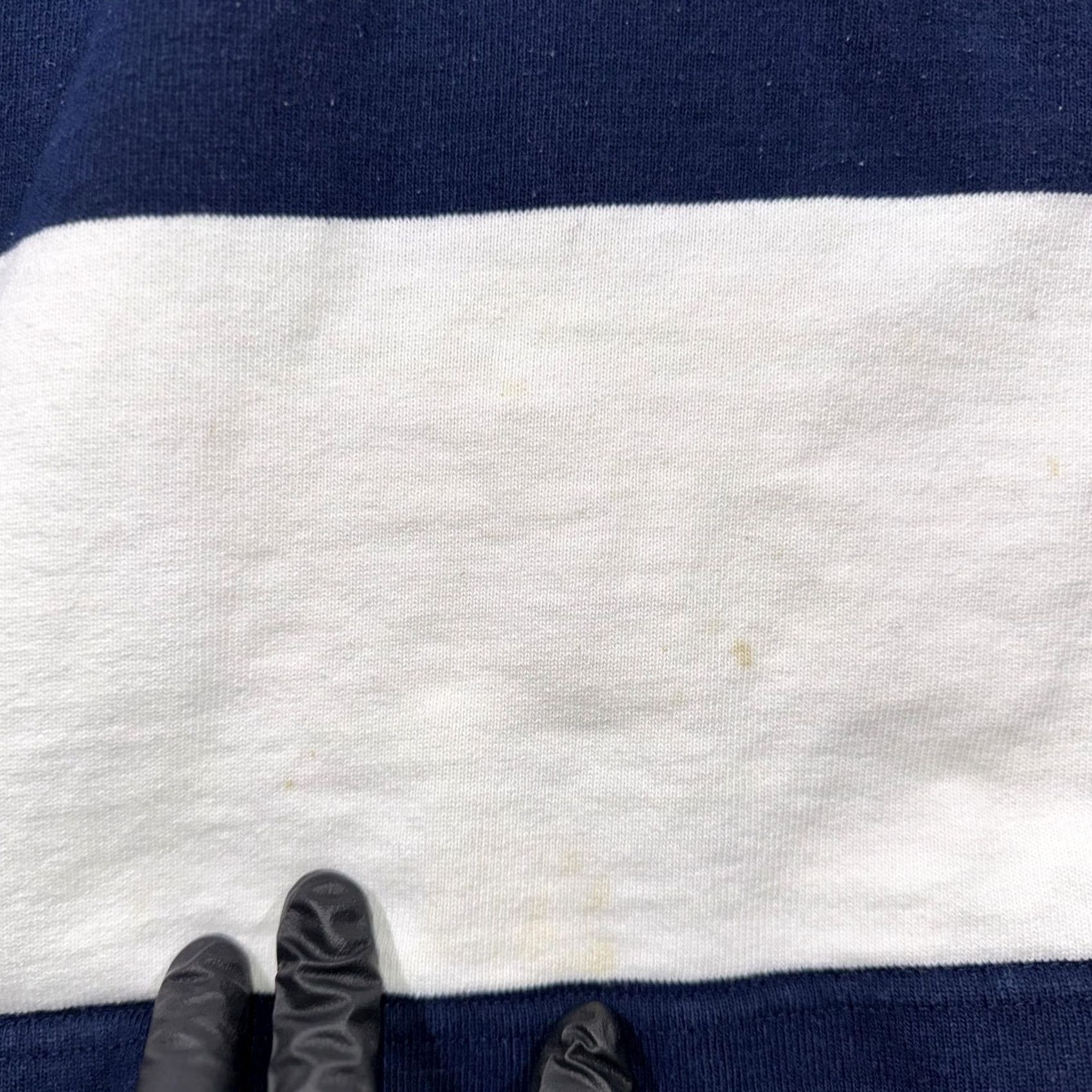 Barbarian Barbarian Hoodie Mens XS Blue White Striped Rugby Jersey Avalon Logo Pullover Size US XS / EU 42 / 0 - 6 Thumbnail