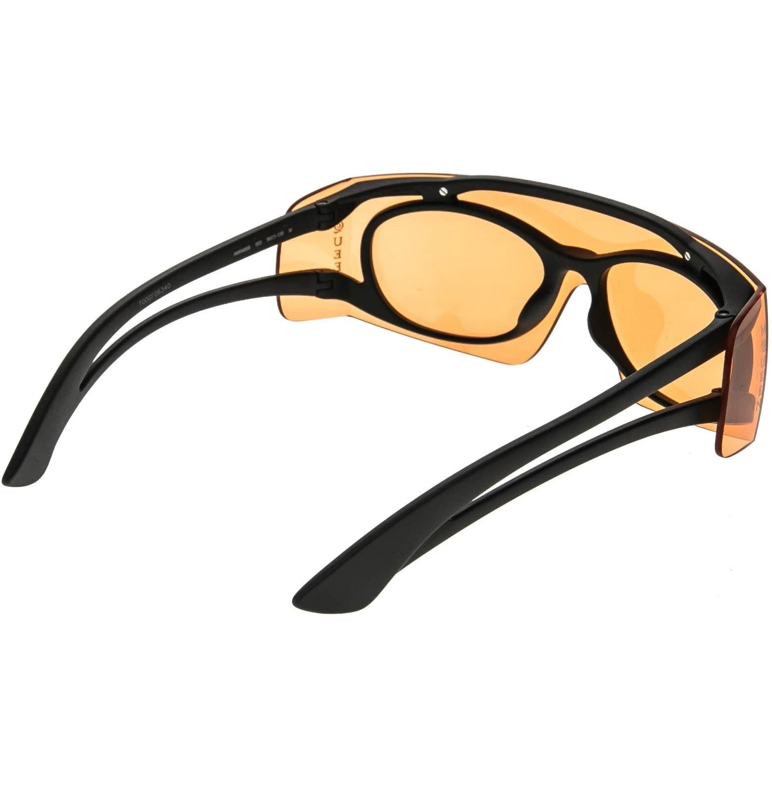 Alexander McQueen ALEXANDER MCQUEEN AM0489S 0489 Black Orange Mask Fashion 003 Size ONE SIZE - 5 Thumbnail