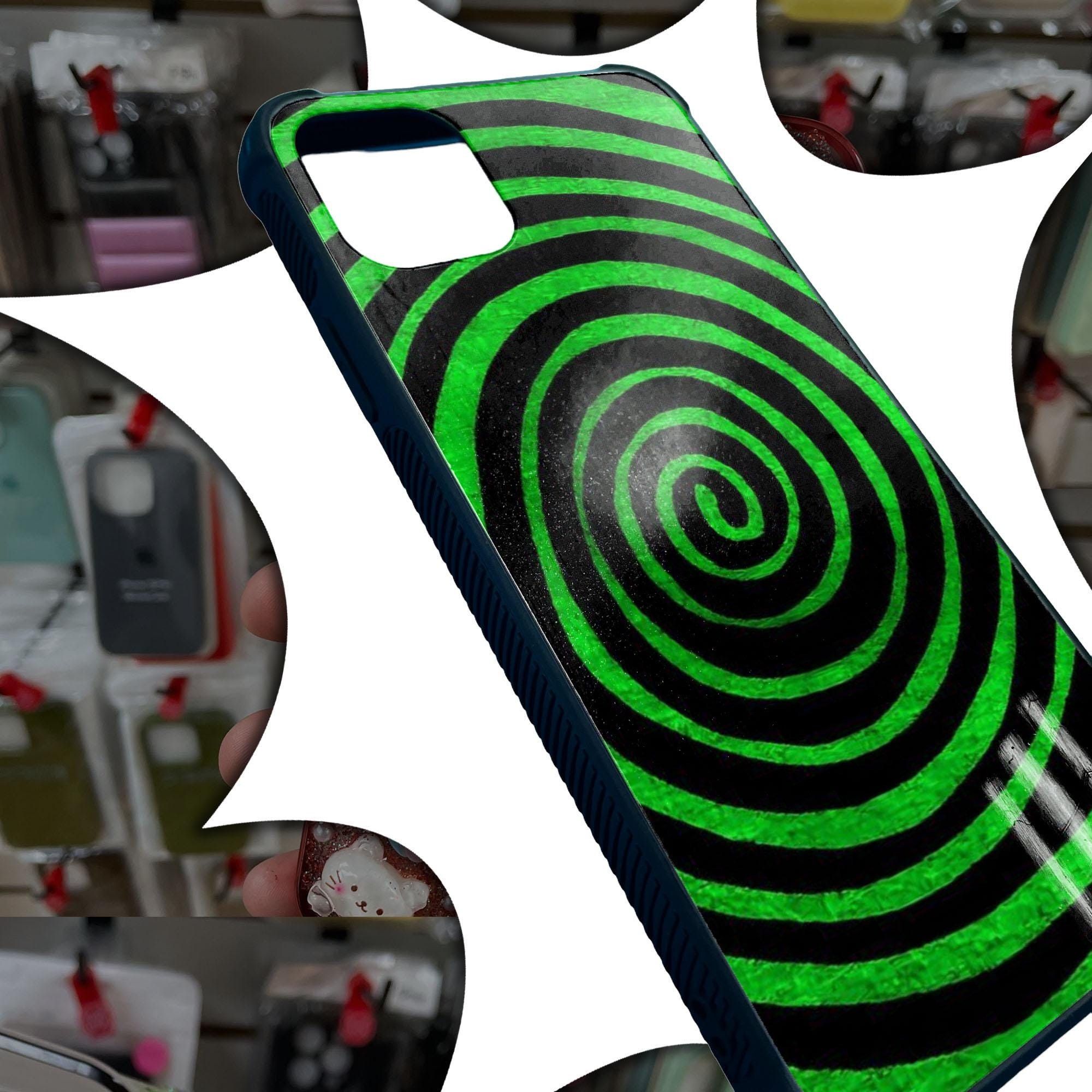Other Green Optical Spirals Y2K Artsy Phone Case iPhone 14 13 12 1 Size ONE SIZE - 4 Thumbnail